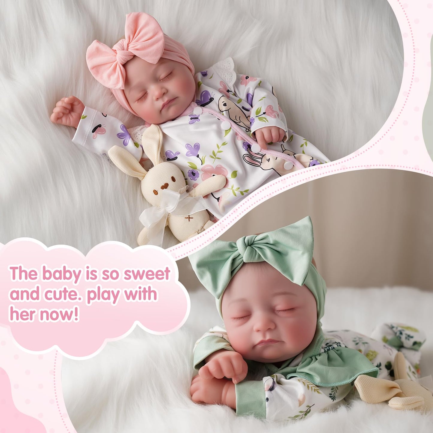 BABESIDE Lifelike Twins Dolls – 20-Inch Realistic Reborn Baby Twins with Accessories (3+)
