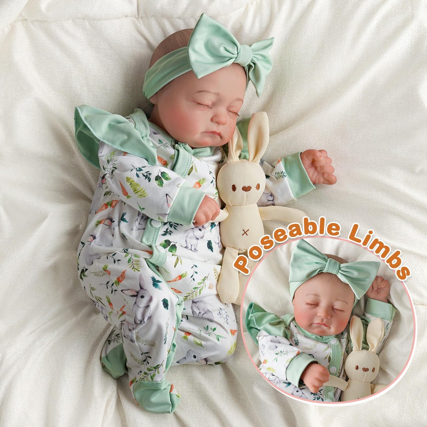 BABESIDE Lifelike Twins Dolls – 20-Inch Realistic Reborn Baby Twins with Accessories (3+)