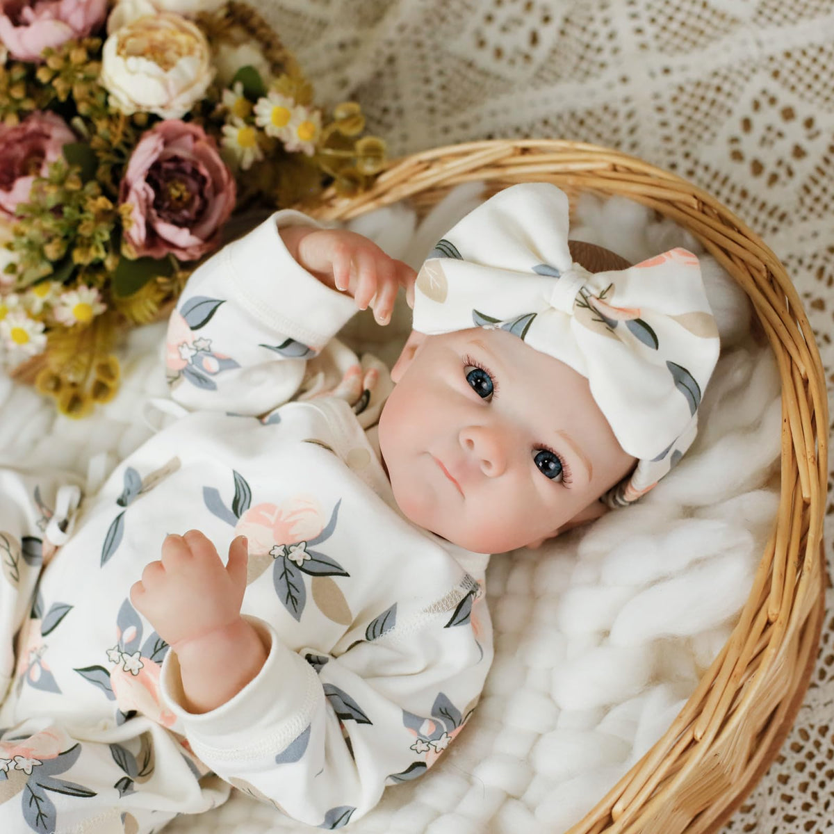 Babeviimt Lifelike Reborn Baby Dolls – 20-Inch Poseable Realistic Baby Girl