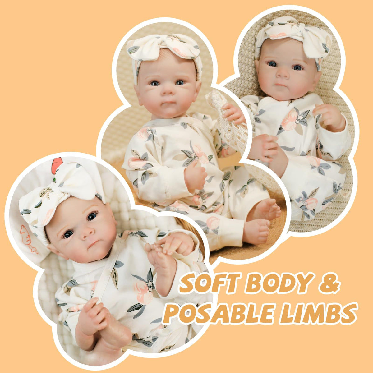 Babeviimt Lifelike Reborn Baby Dolls – 20-Inch Poseable Realistic Baby Girl