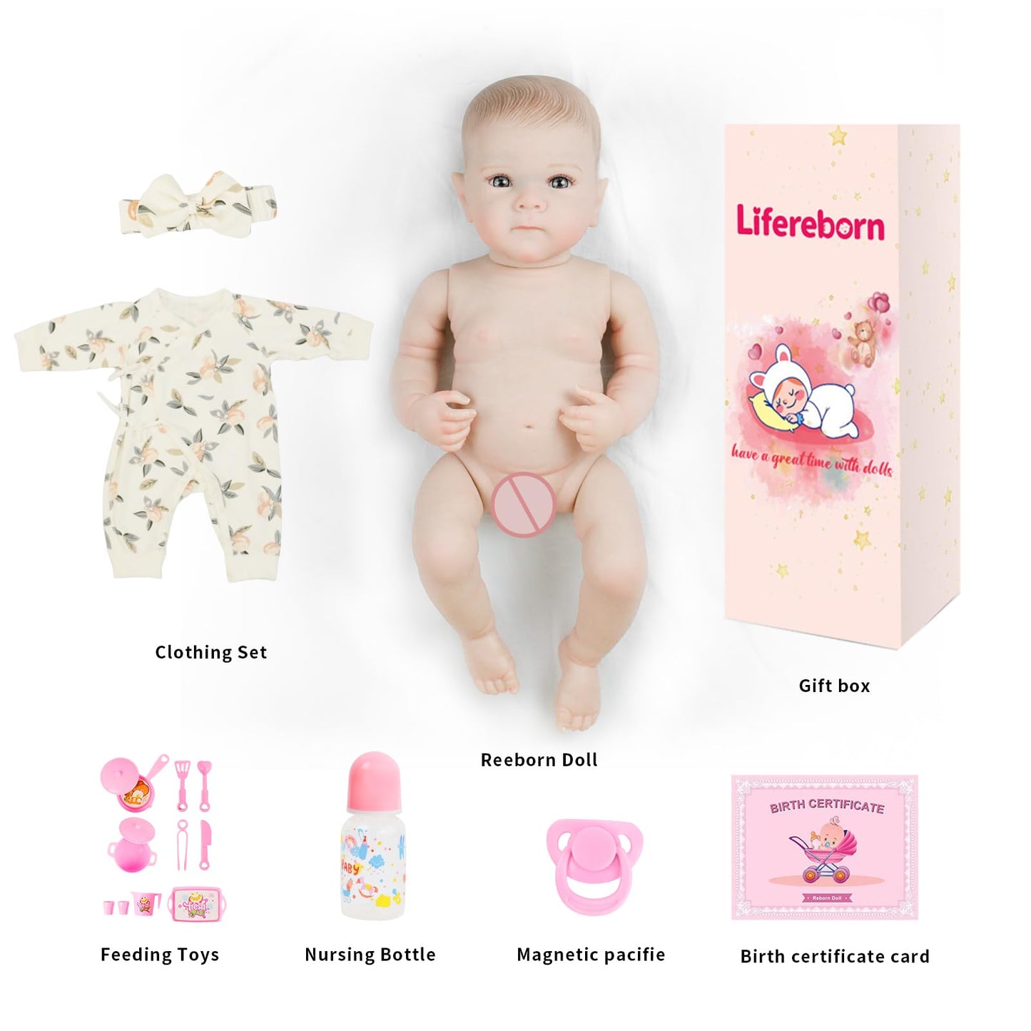 Babeviimt Lifelike Reborn Baby Dolls – 20-Inch Poseable Realistic Baby Girl