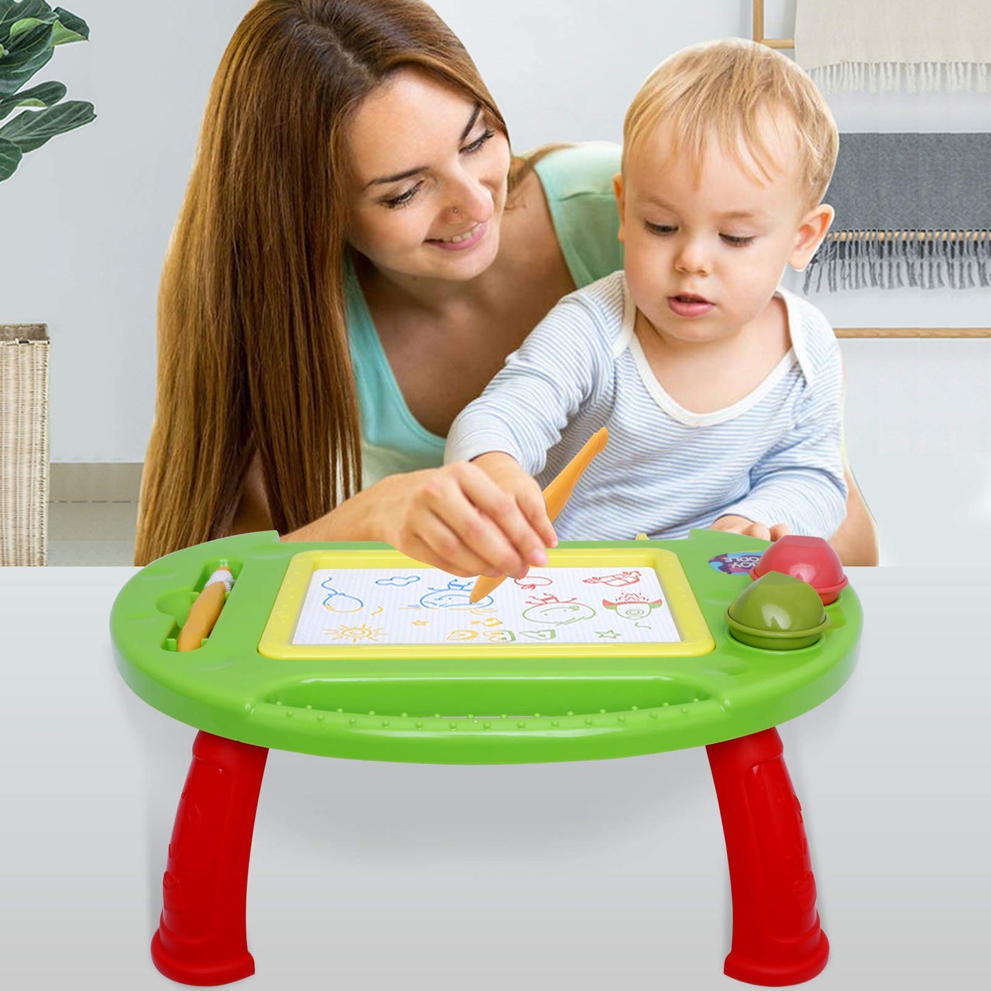 BABLOCVID Magnetic Drawing Board for Toddlers – Erasable Doodle Board, Educational Toy Gift