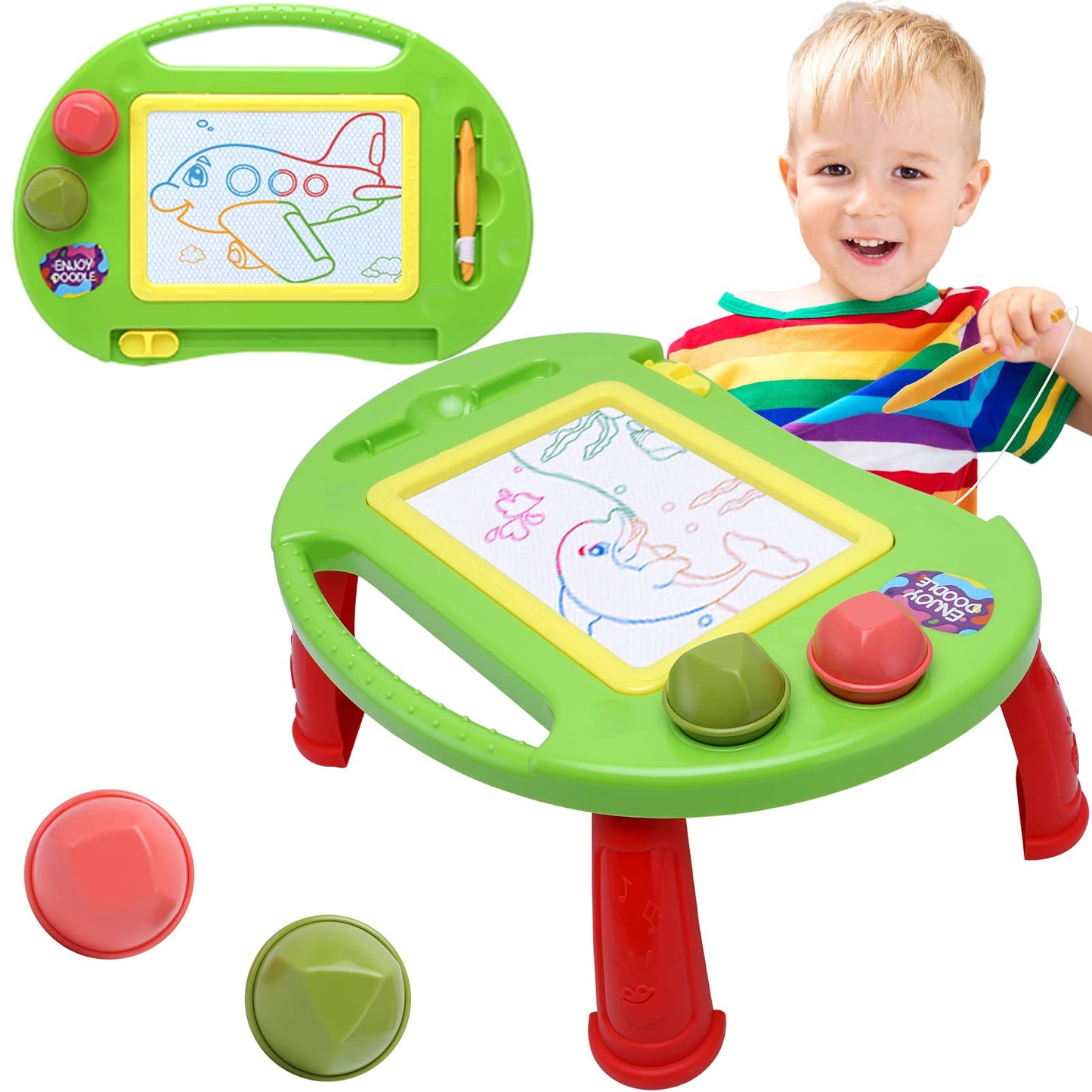 BABLOCVID Magnetic Drawing Board for Toddlers – Erasable Doodle Board, Educational Toy Gift