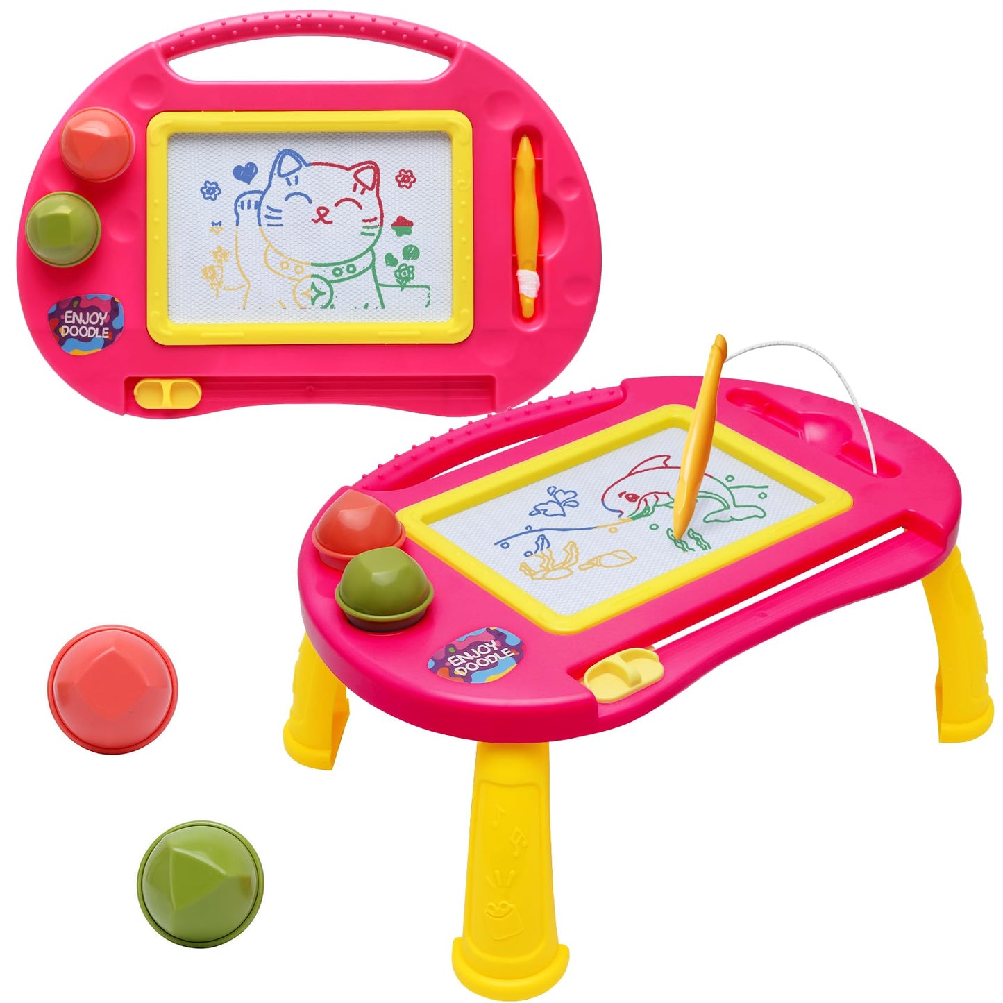 BABLOCVID Magnetic Drawing Board for Toddlers – Erasable Doodle Table for 18 Months+