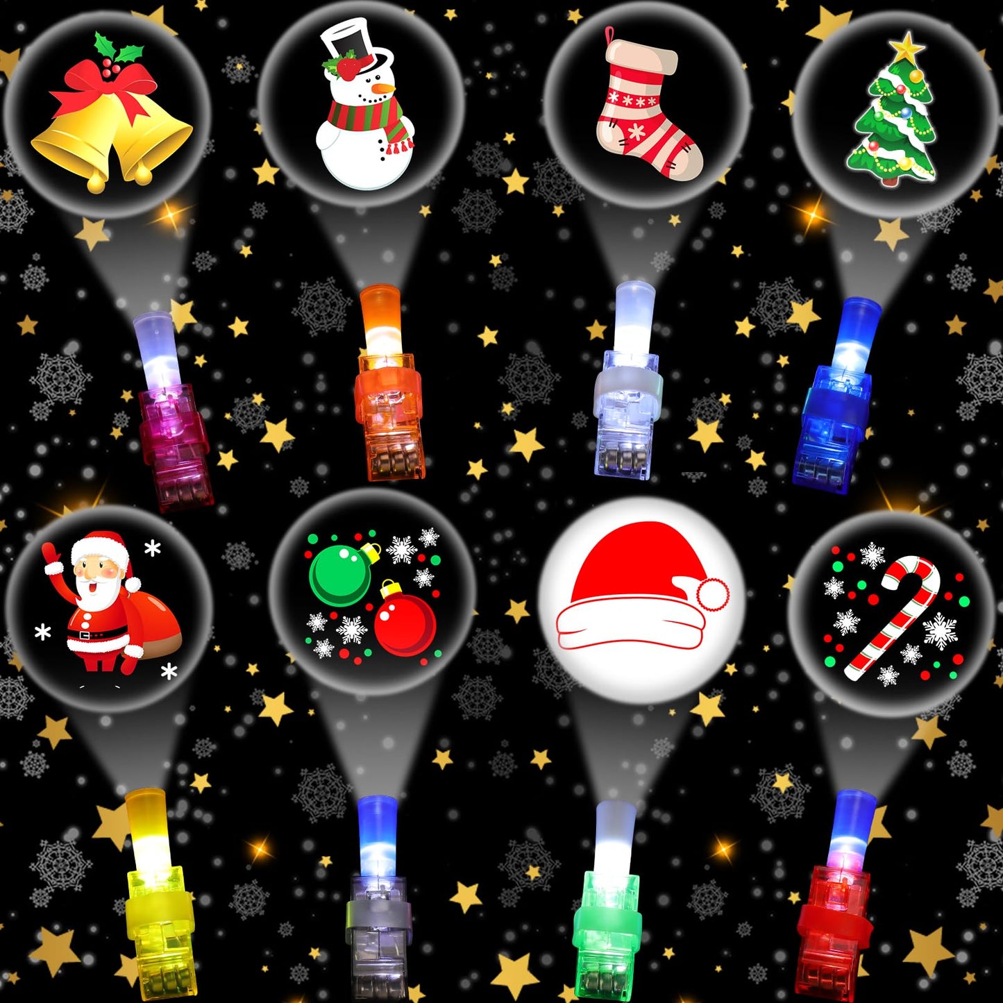 BABORUI Christmas Finger Lights – 16 LED Party Favors for Kids