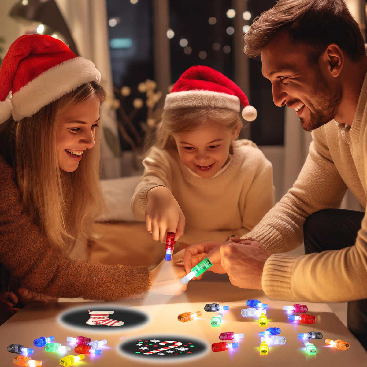 BABORUI Christmas Finger Lights – 16 LED Party Favors for Kids