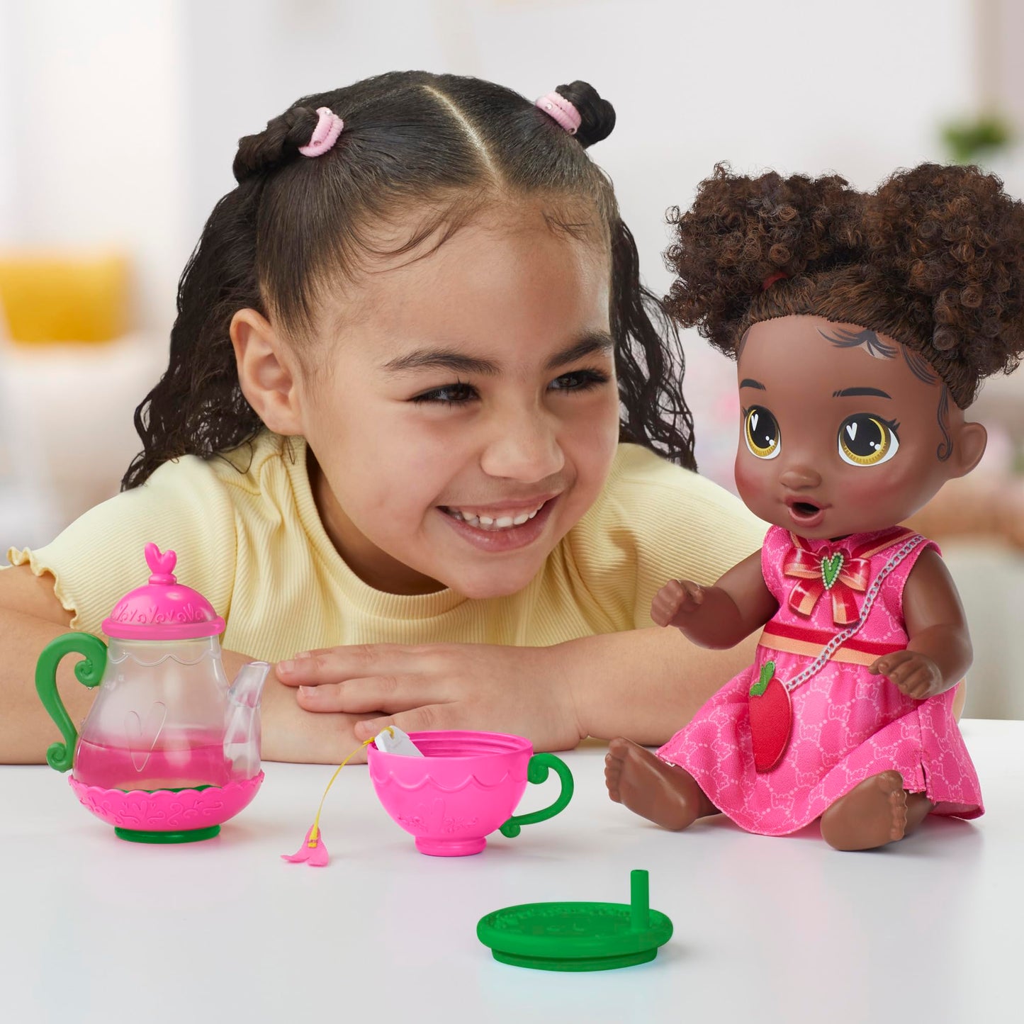 Baby Alive Bubbly Tea Party Berry Boo Doll – 11in with Teapot Accessories