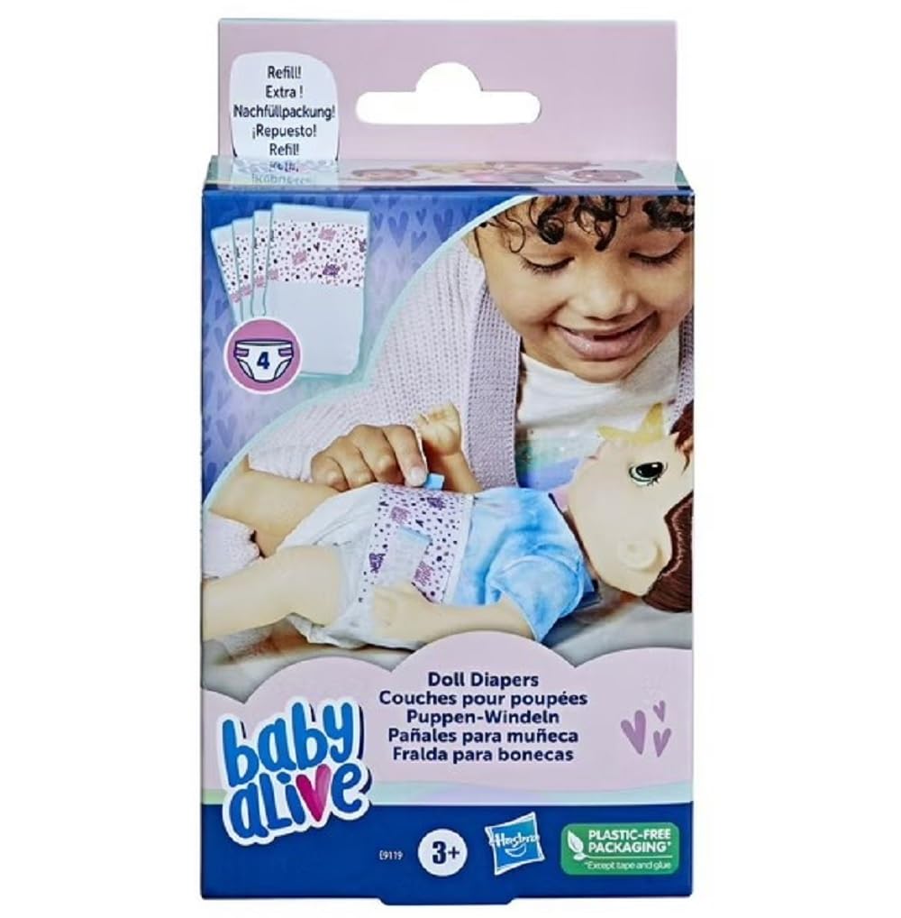 Baby Alive BA Doll Diapers – Realistic, Easy-Change Doll Diapers for Playtime