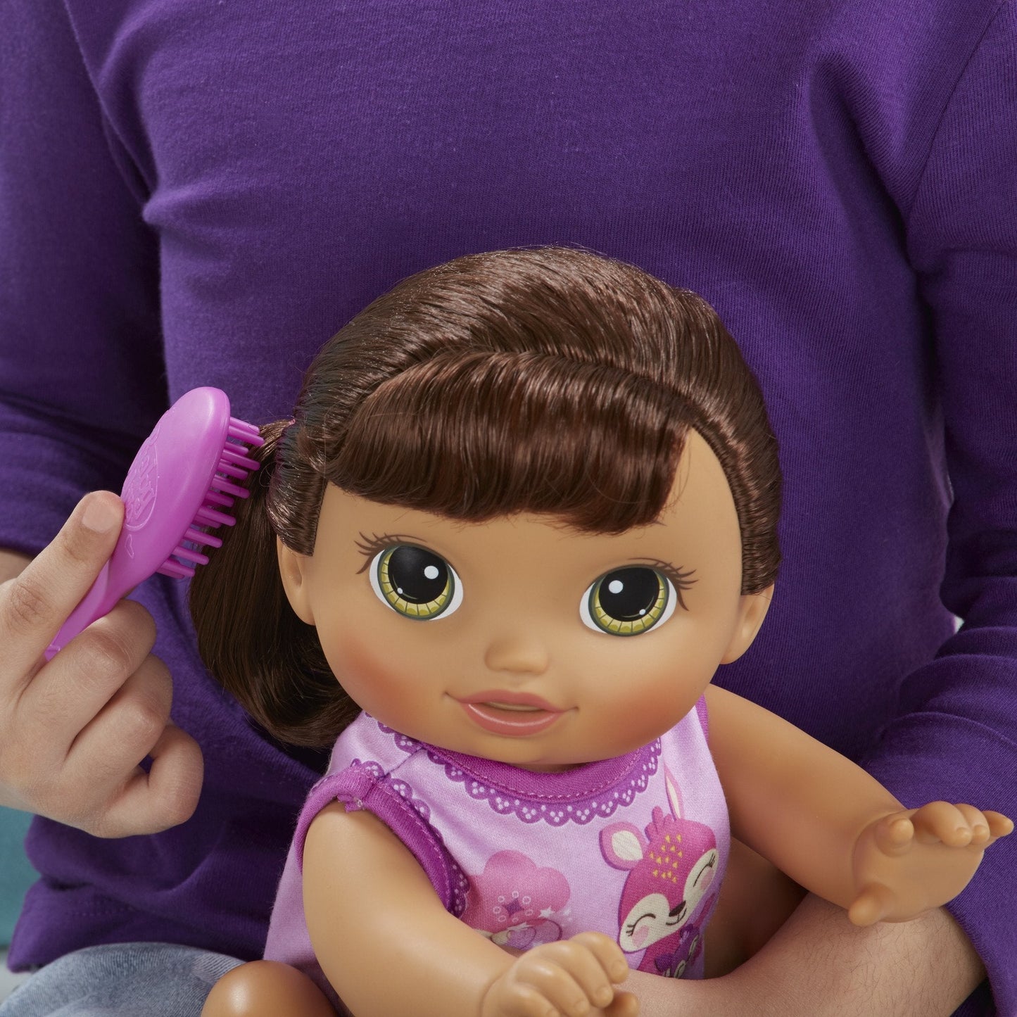 Baby Alive Baby Go Bye Bye Brunette Doll – Crawls, Talks, Feeds, Wets & Carrier