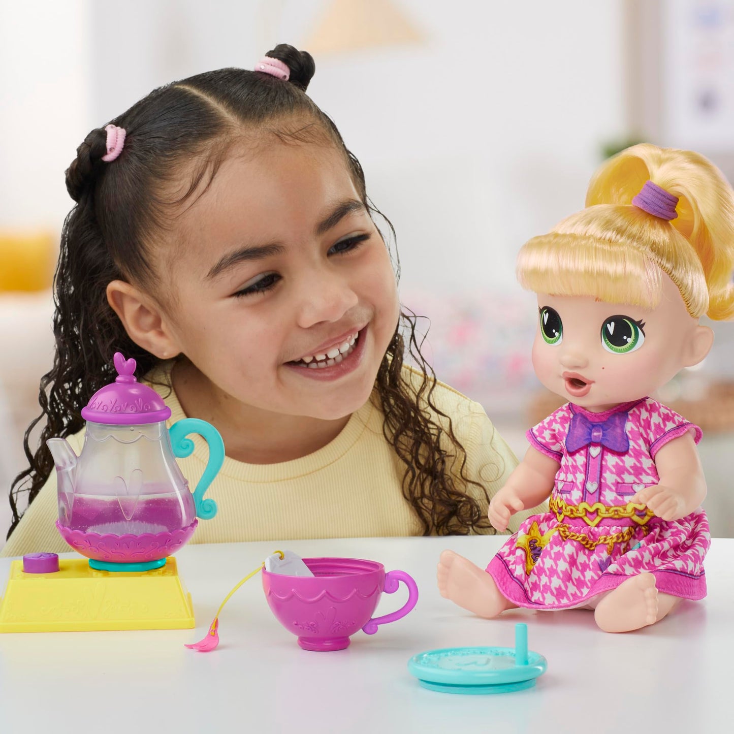 Baby Alive Bubbly Tea Party LaLa GooGoo Doll with Teapot Accessories – 11-Inch Playset