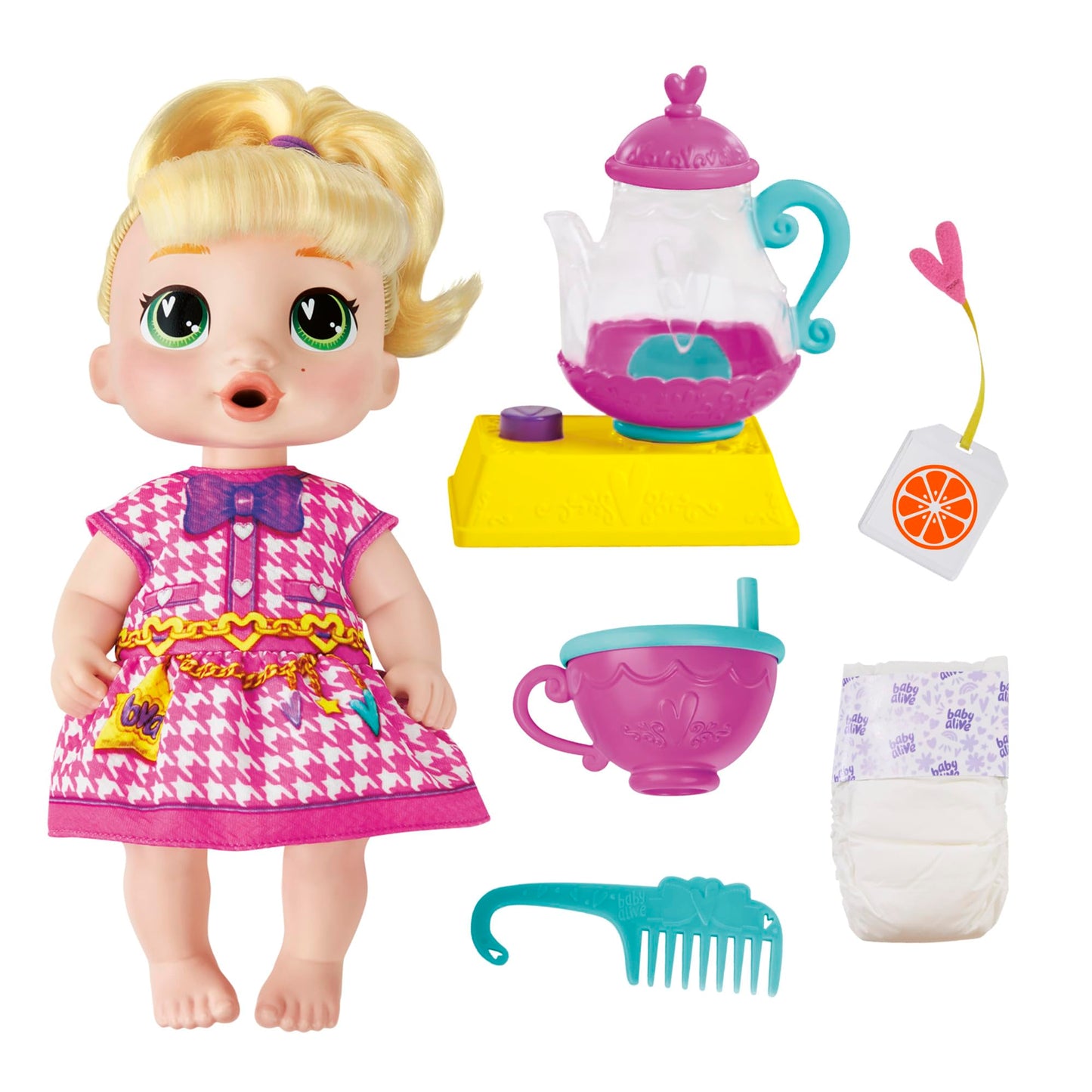 Baby Alive Bubbly Tea Party LaLa GooGoo Doll with Teapot Accessories – 11-Inch Playset