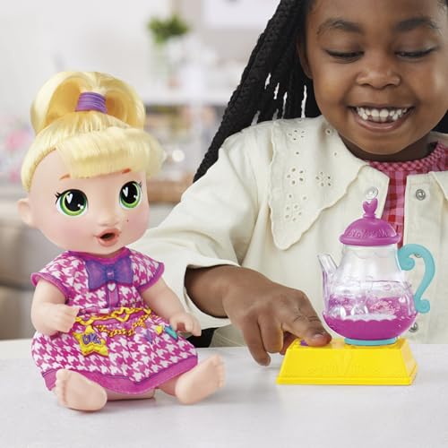 Baby Alive Bubbly Tea Party LaLa GooGoo Doll with Teapot Accessories – 11-Inch Playset