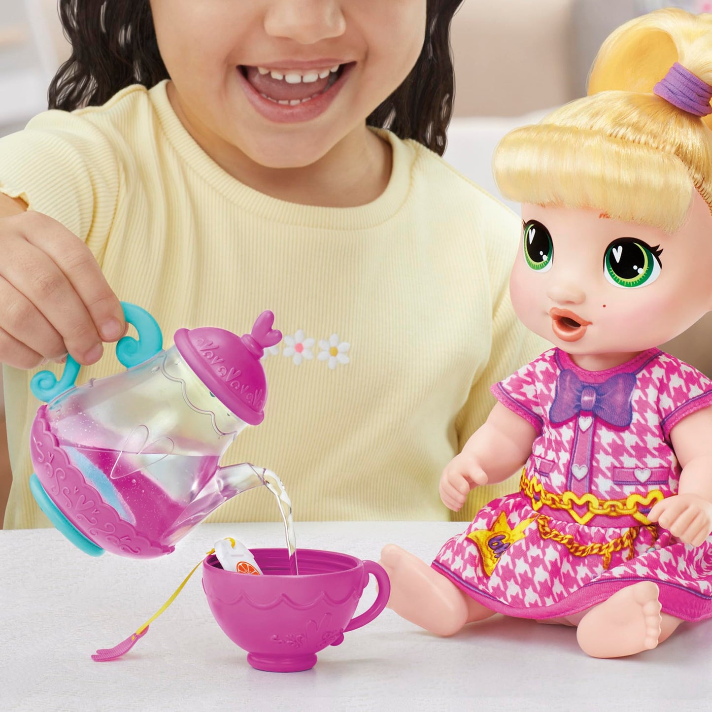 Baby Alive Bubbly Tea Party LaLa GooGoo Doll with Teapot Accessories – 11-Inch Playset