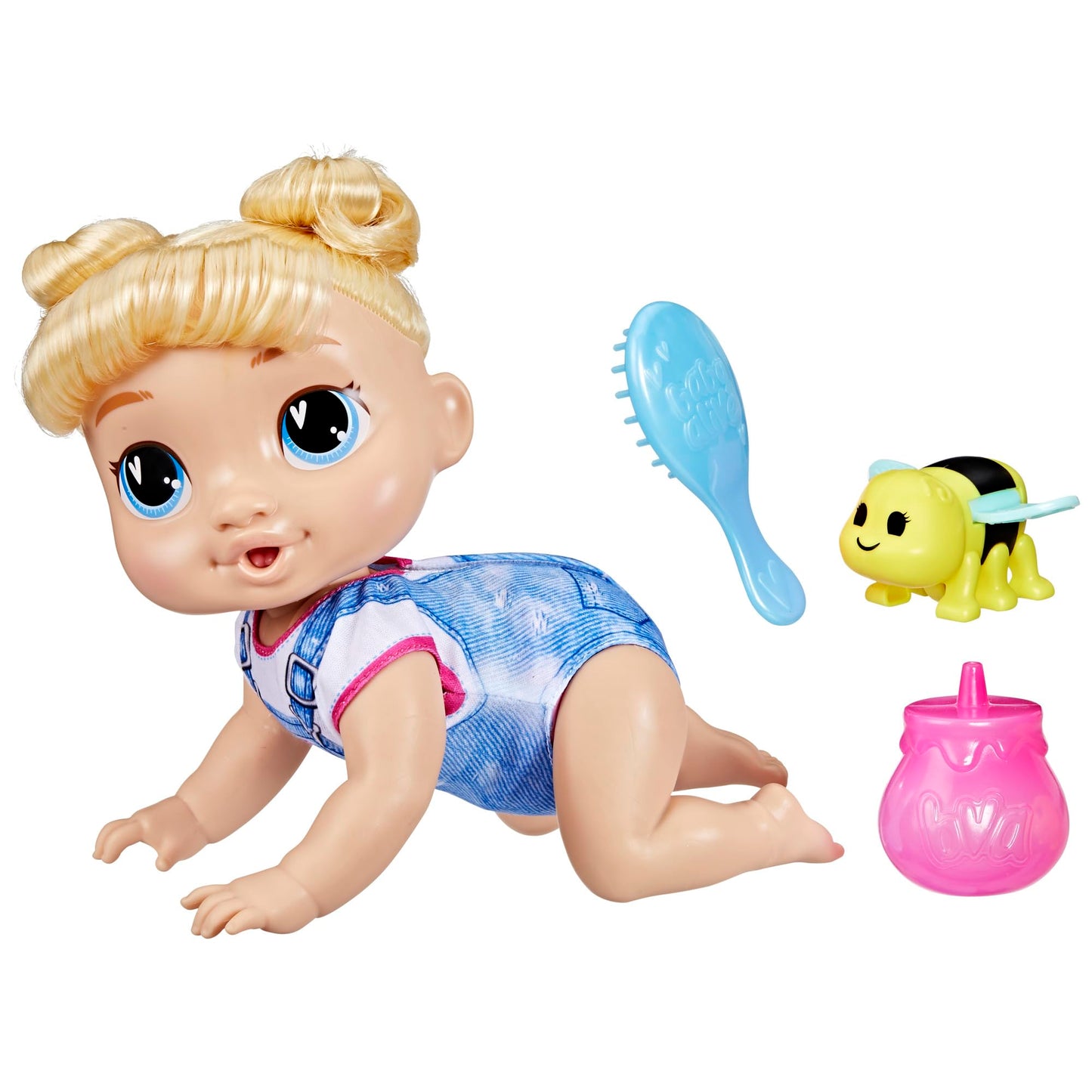 Baby Alive Harper Hugs Crawl 'n Play Electronic Crawling Baby Doll – 10.75 in, 3+