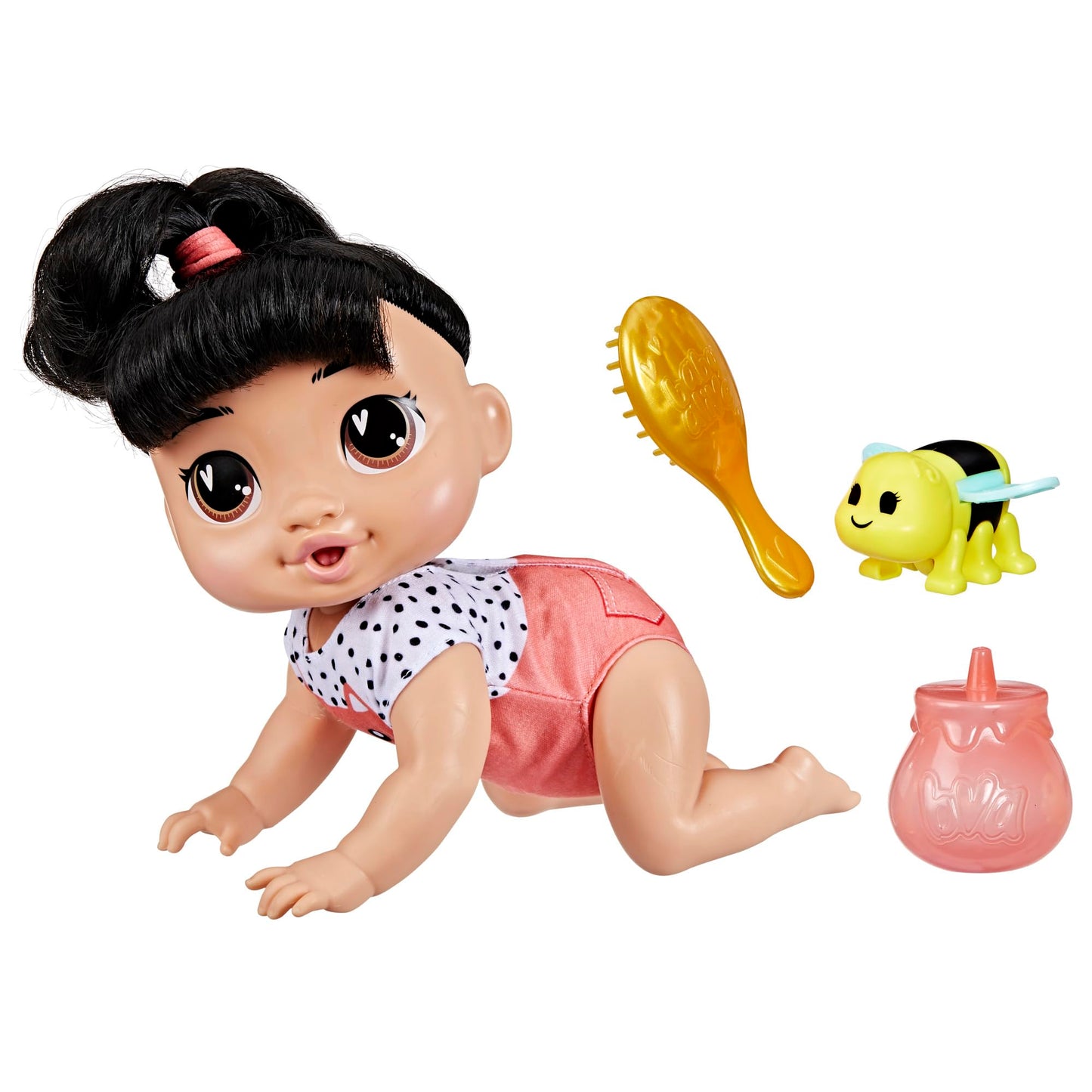 Baby Alive Crawl 'n Play Katie Kat Crawling Baby Doll – 10.75 in, 40+ Sounds