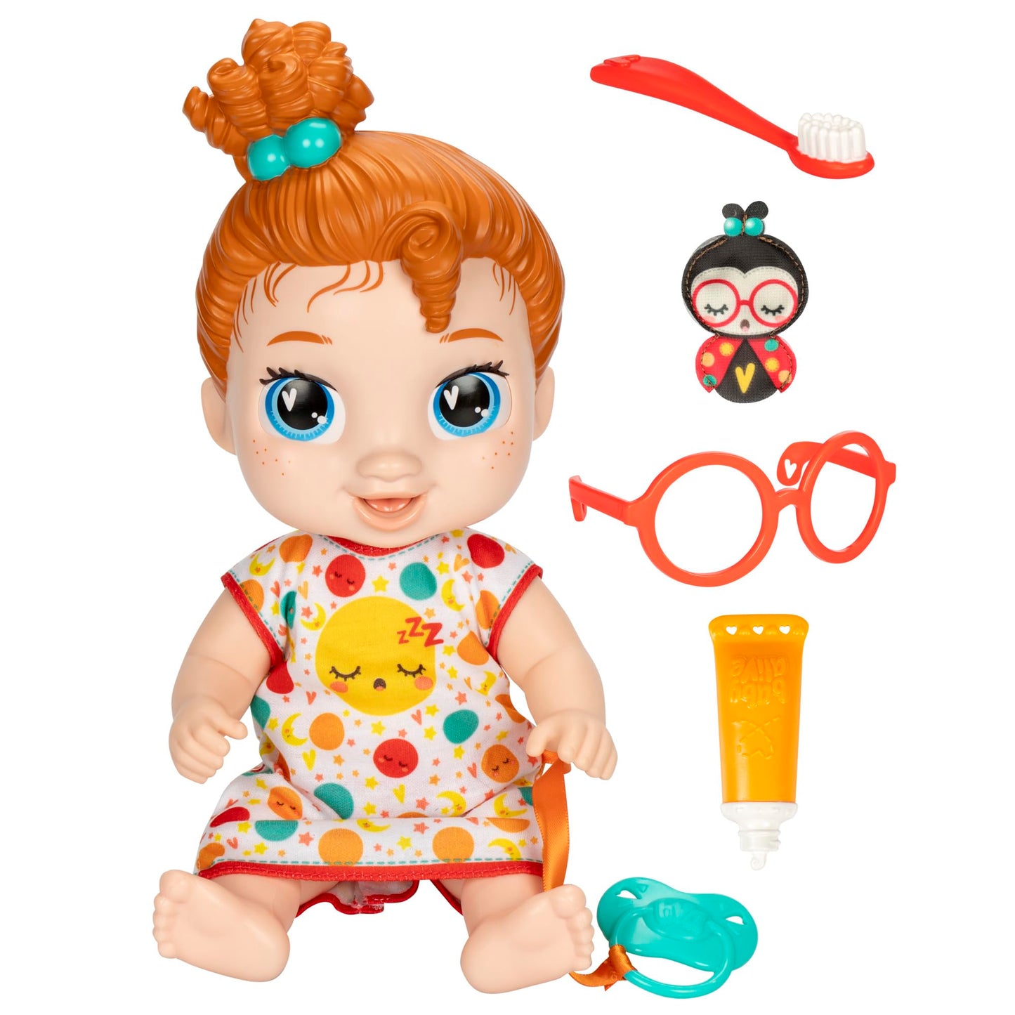 Baby Alive Lil Dreamer Dottie Doodle Sleepy Baby Doll Set - 11in, Red Hair