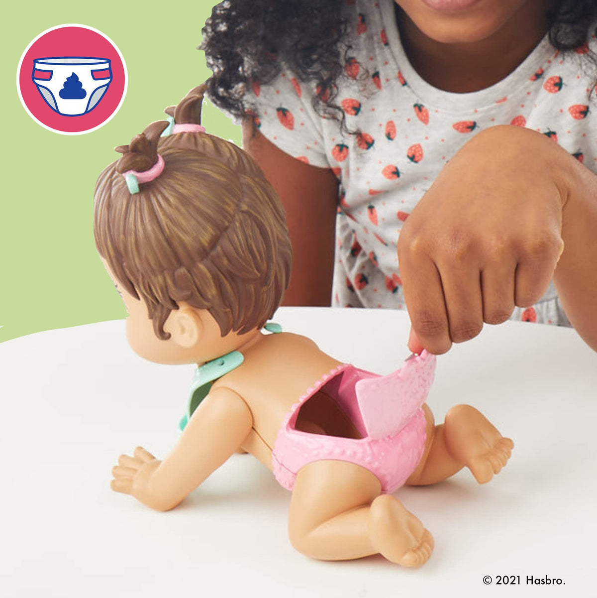Baby Alive Lil Snacks Doll – Eats and Poops, 8-Inch Snack-Themed Toy for Ages 3+ (Brown Hair)