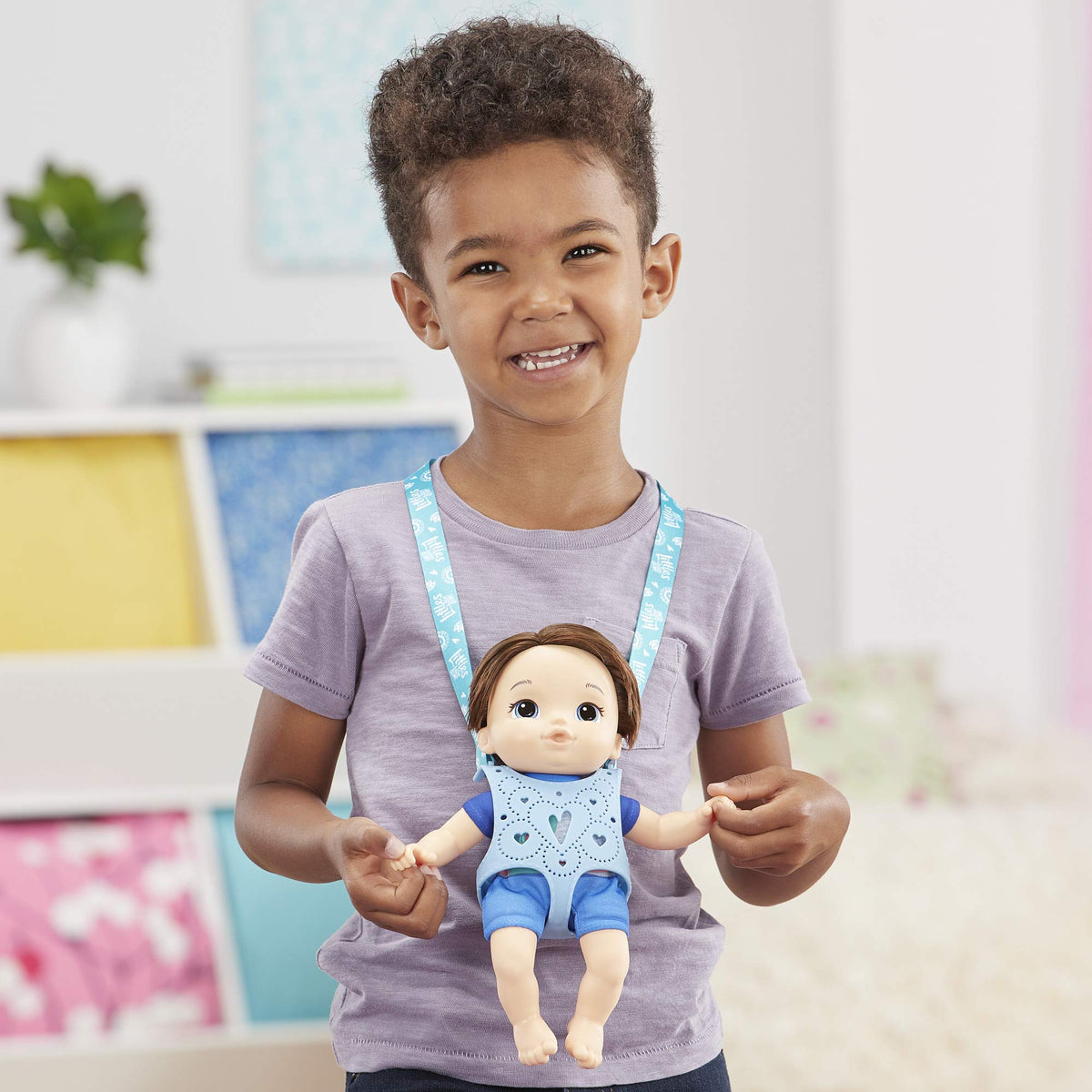 Baby Alive Littles Carry N Go Matteo Doll in Carrier – 9-Inch, 3+