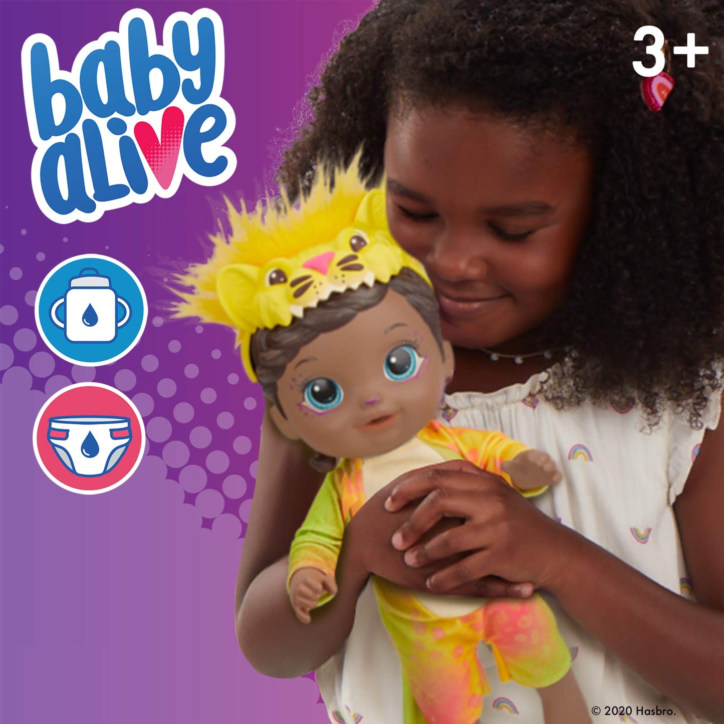 Baby Alive Rainbow Wildcats Doll – Lion-Themed Adventure with Drinks & Wets (Ages 3+)