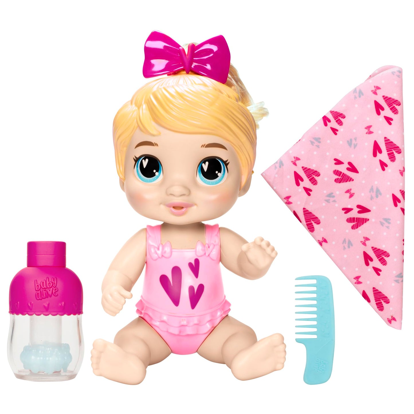 Baby Alive Shampoo Snuggle Harper Hugs Blonde Hair - 11-Inch Water Doll Playset