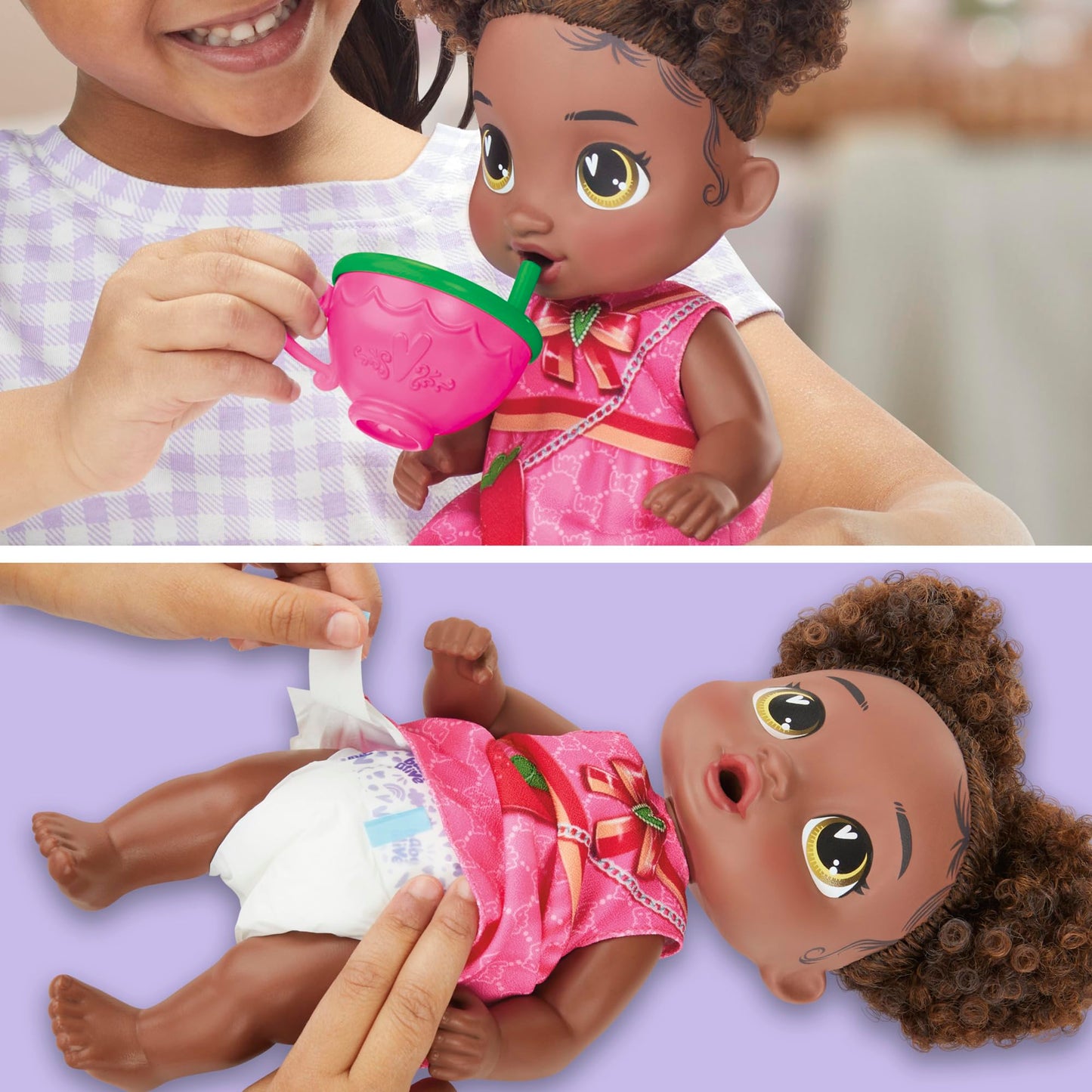 Baby Alive Bubbly Tea Party Berry Boo Doll – 11in with Teapot Accessories