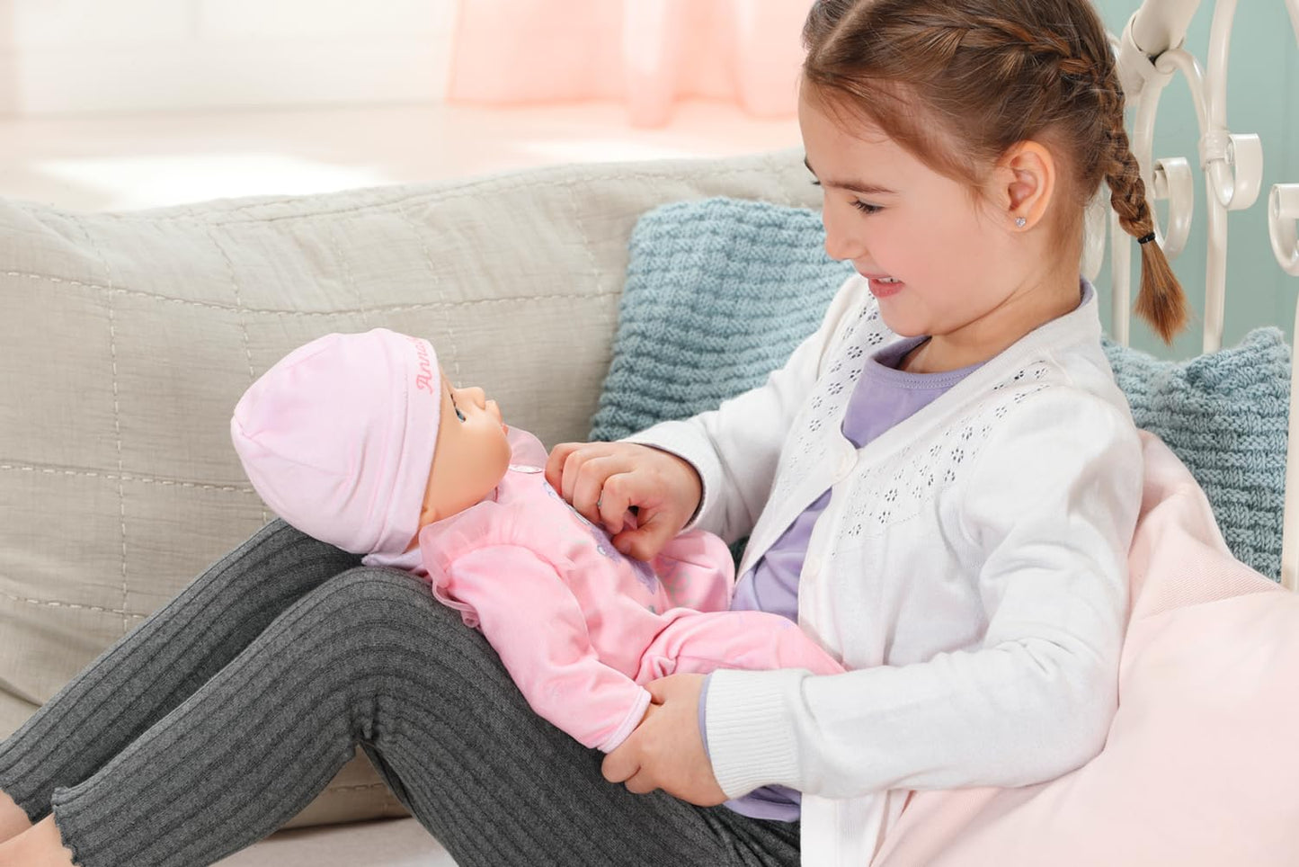 Baby Annabell Active Annabell 43 cm Doll – Realistic Movements, Yoga Play & Sleep Eyes