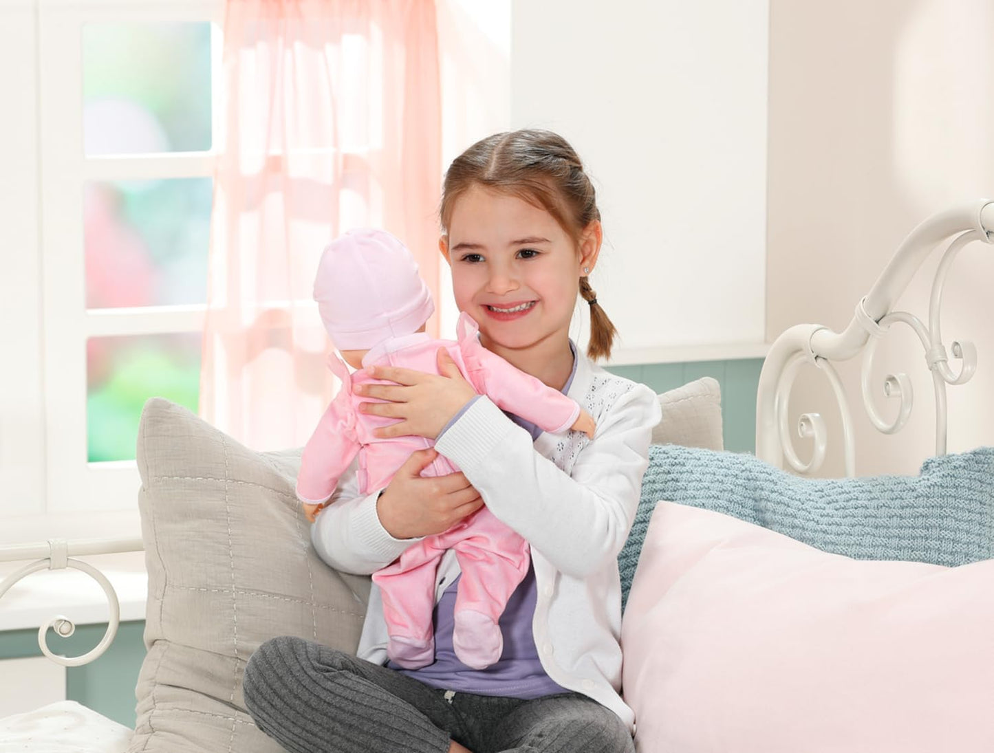 Baby Annabell Active Annabell 43 cm Doll – Realistic Movements, Yoga Play & Sleep Eyes
