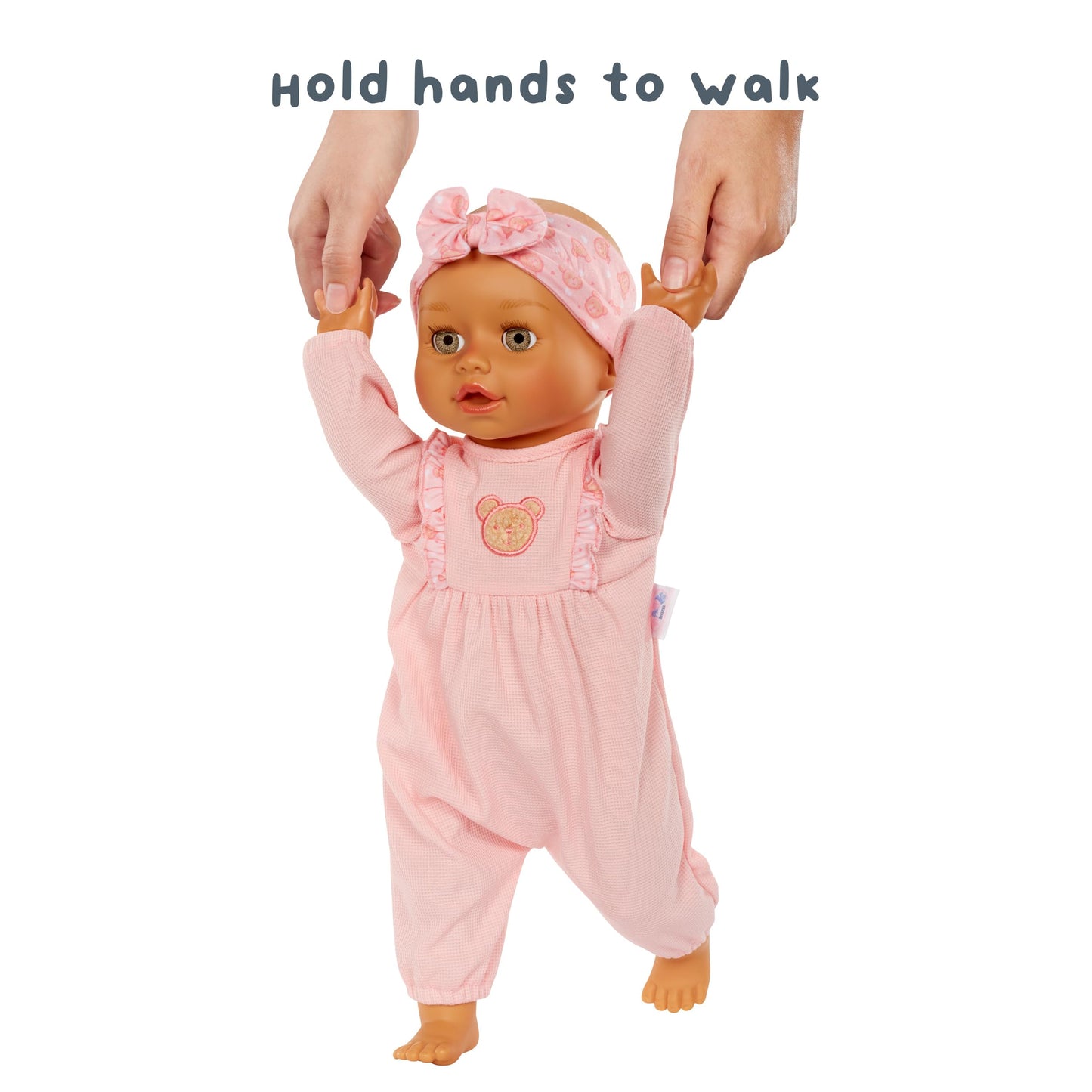 Baby Born Learn to Walk Olivia Doll – Gray-Green Eyes | Crawls, First Steps, and Realistic Sounds