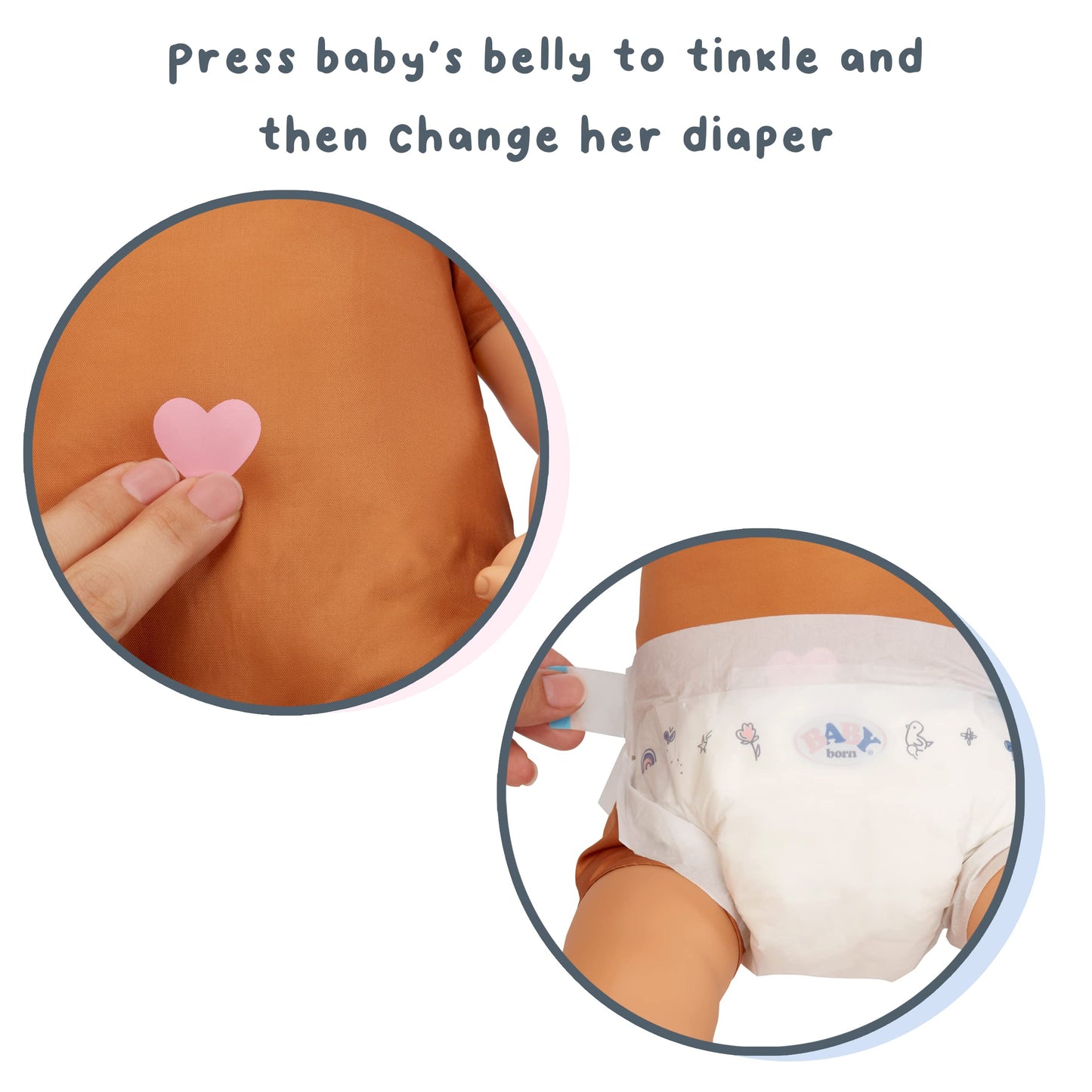 Baby Born My Real Baby Ava – Realistic Soft-Bodied Doll with Light Brown Eyes (Ages 3+)