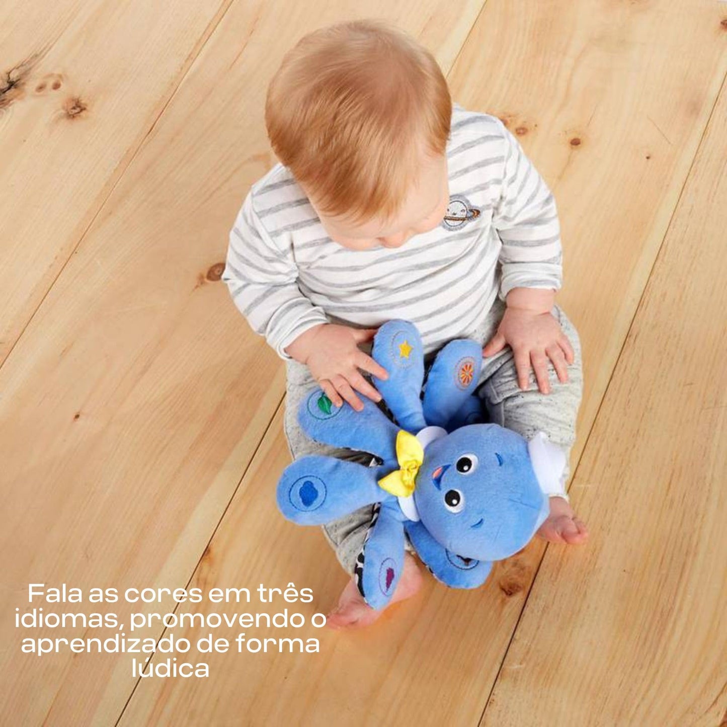 Baby Einstein Octoplush Musical Plush — Learn Colors in English, Spanish & French (11-inch)