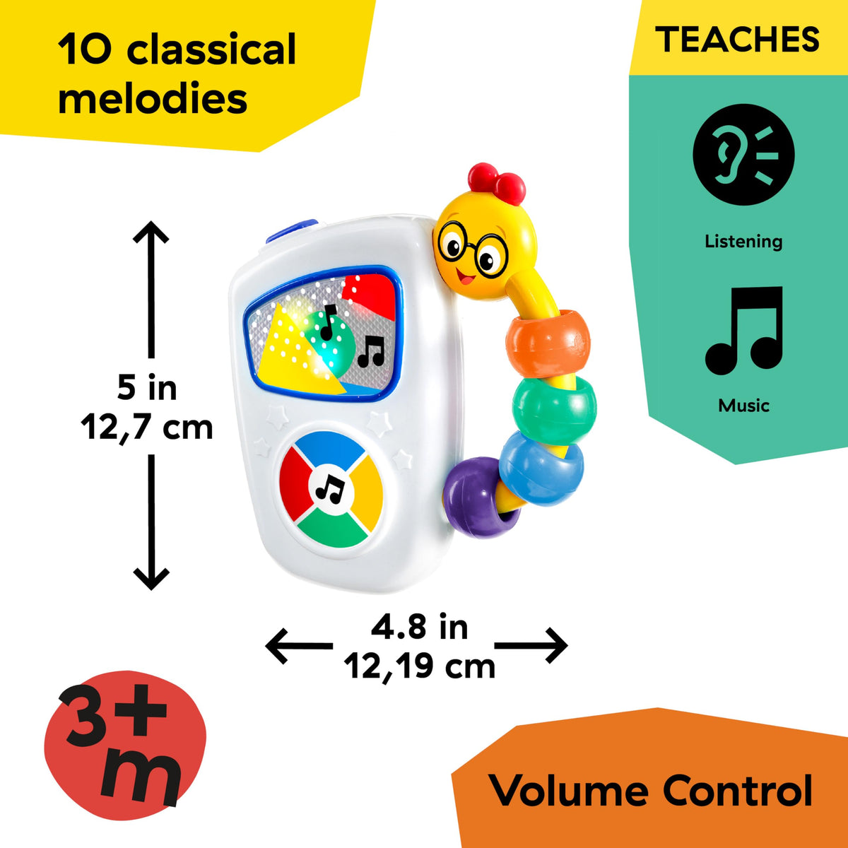 Baby Einstein Take Along Tunes Musical Toy – Portable Classical Melodies for Babies 3 Months+