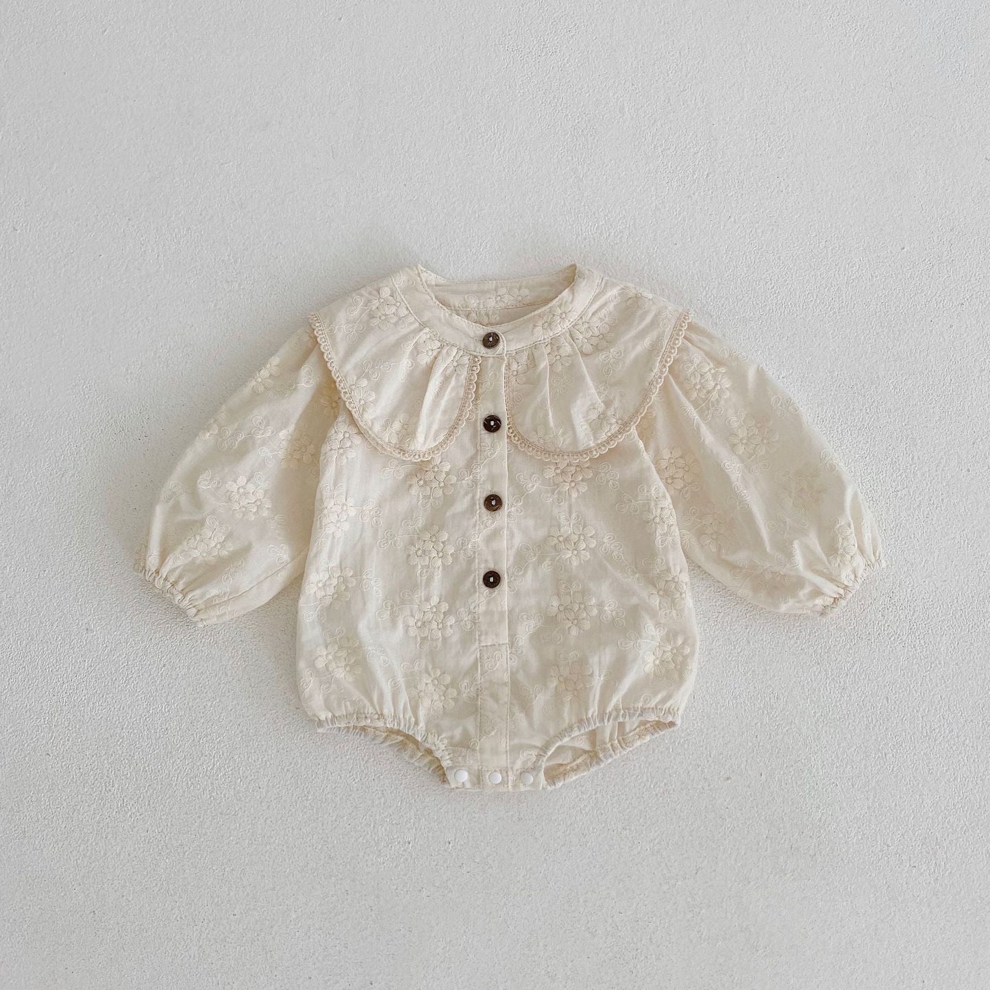 Baby Girls' Embroidered Floral Jumpsuit