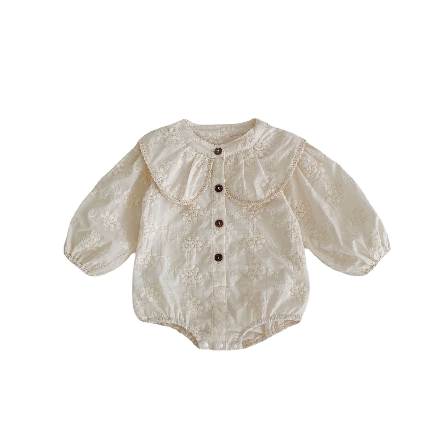 Baby Girls' Embroidered Floral Jumpsuit