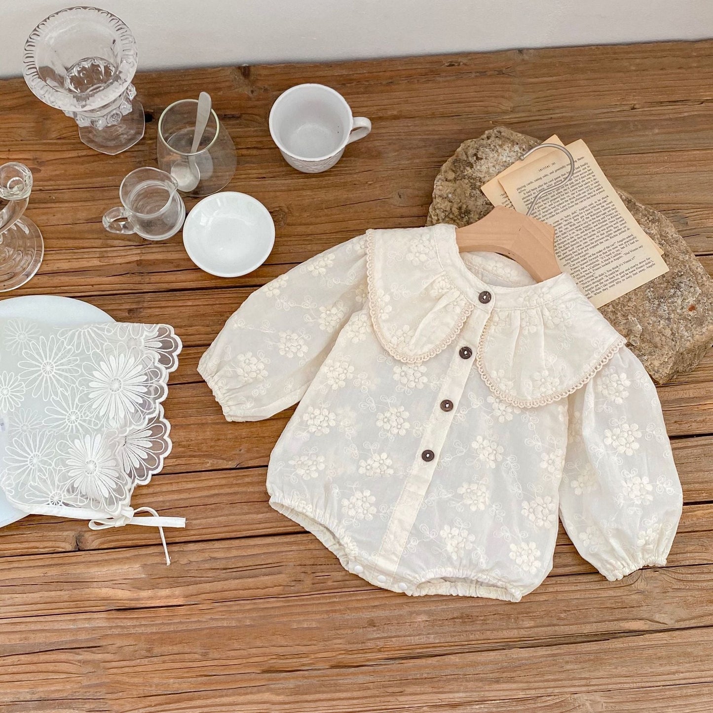 Baby Girls' Embroidered Floral Jumpsuit