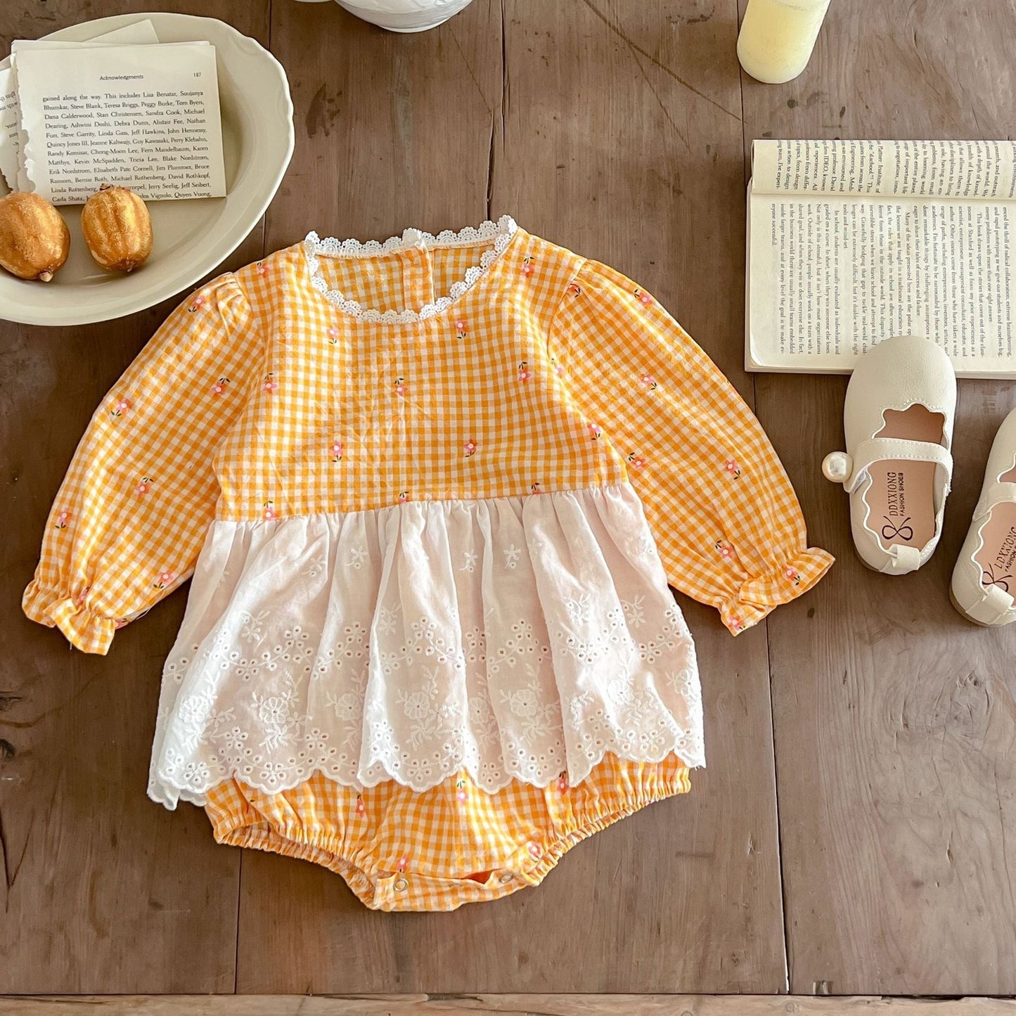 Baby Girls' Floral Lace Romper