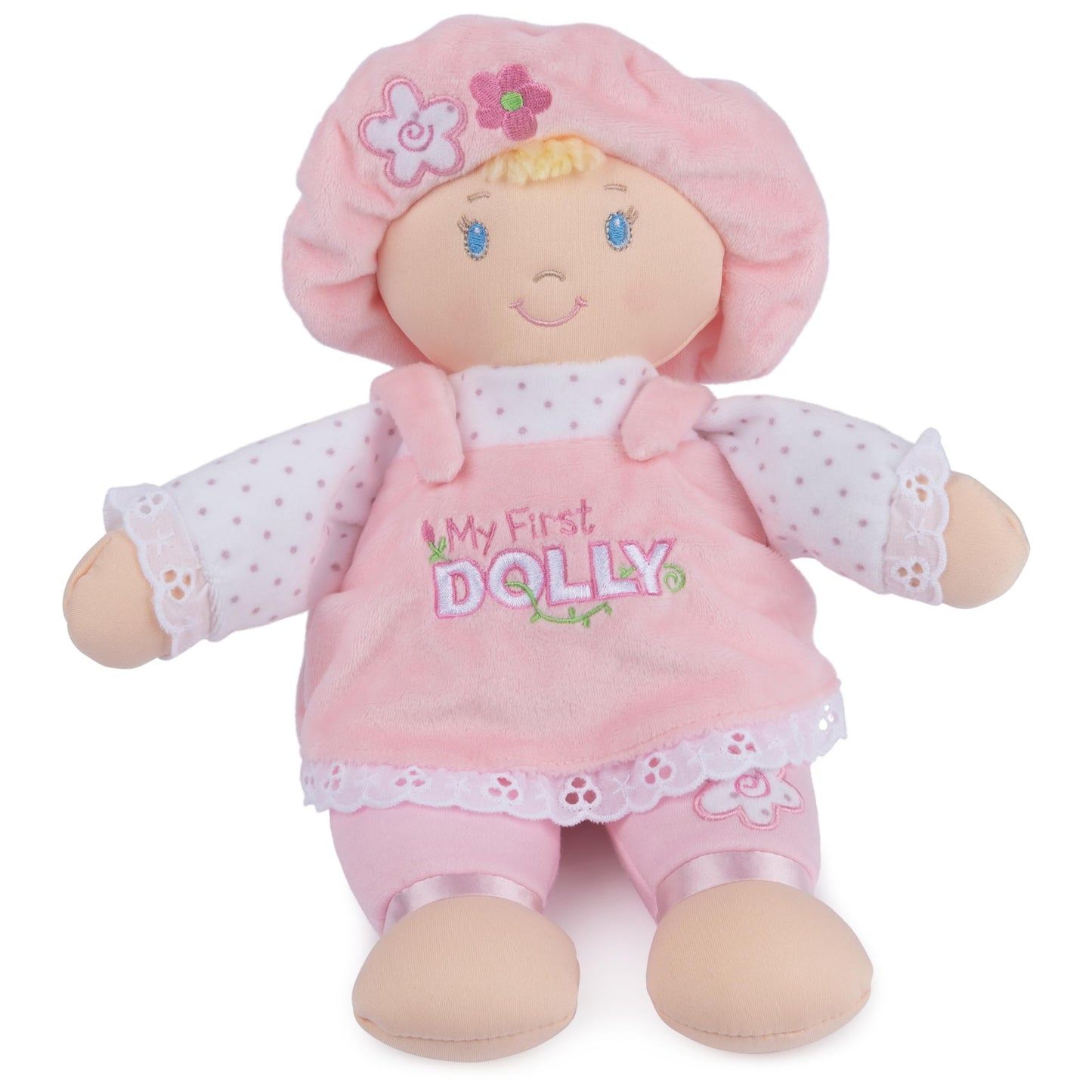 GUND Baby My First Dolly – 13” Plush Doll for Babies & Toddlers | Pink/White