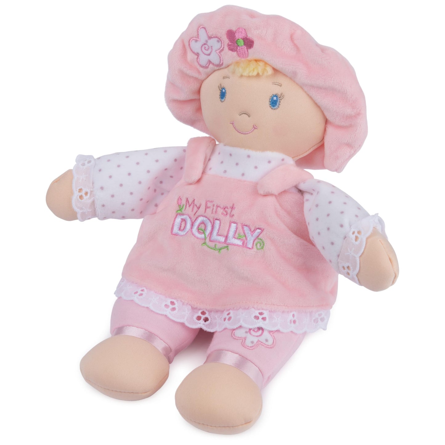 GUND Baby My First Dolly – 13” Plush Doll for Babies & Toddlers | Pink/White