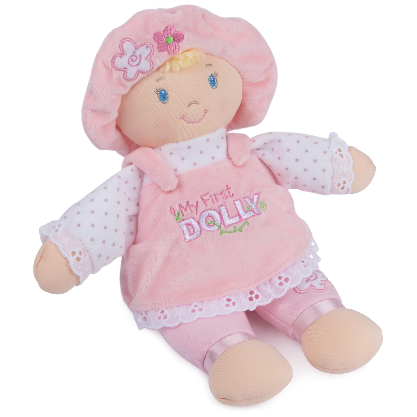 GUND Baby My First Dolly – 13” Plush Doll for Babies & Toddlers | Pink/White