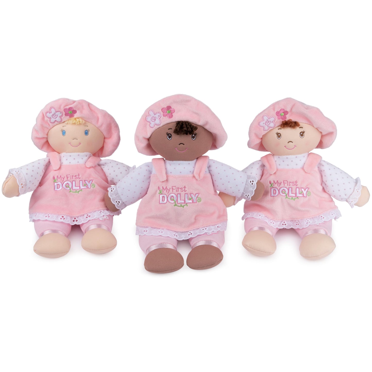 GUND Baby My First Dolly – 13” Plush Doll for Babies & Toddlers | Pink/White