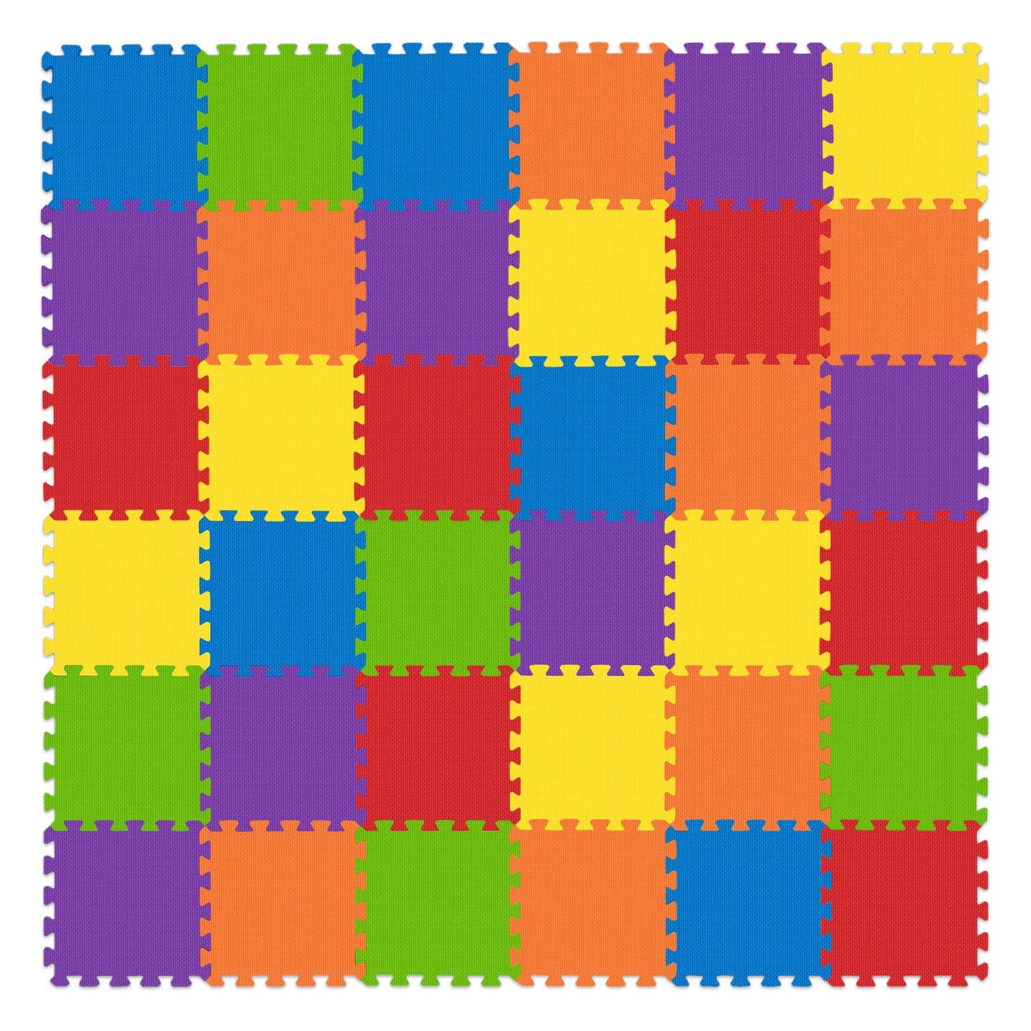 BABY LOOVI Non-Toxic Interlocking Foam Play Mat – 36 Tiles, 12x12in, 10mm Thick, 36 Sq Ft