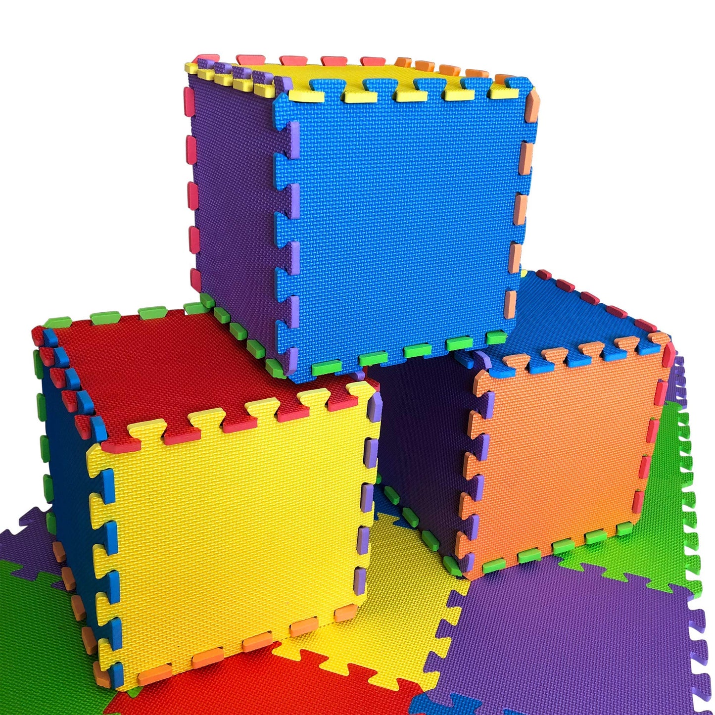BABY LOOVI Non-Toxic Interlocking Foam Play Mat – 36 Tiles, 12x12in, 10mm Thick, 36 Sq Ft
