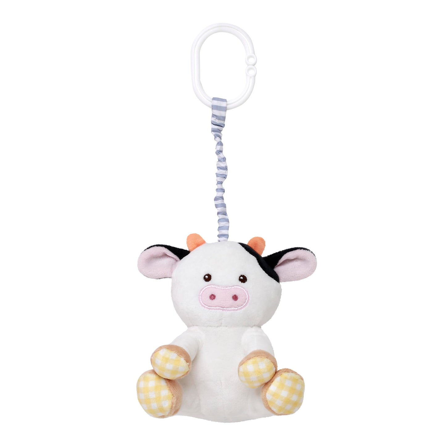 Baby Starters Magic Years Cow Chime Toy – Pull & Jiggle, 8-inch with Travel Hook