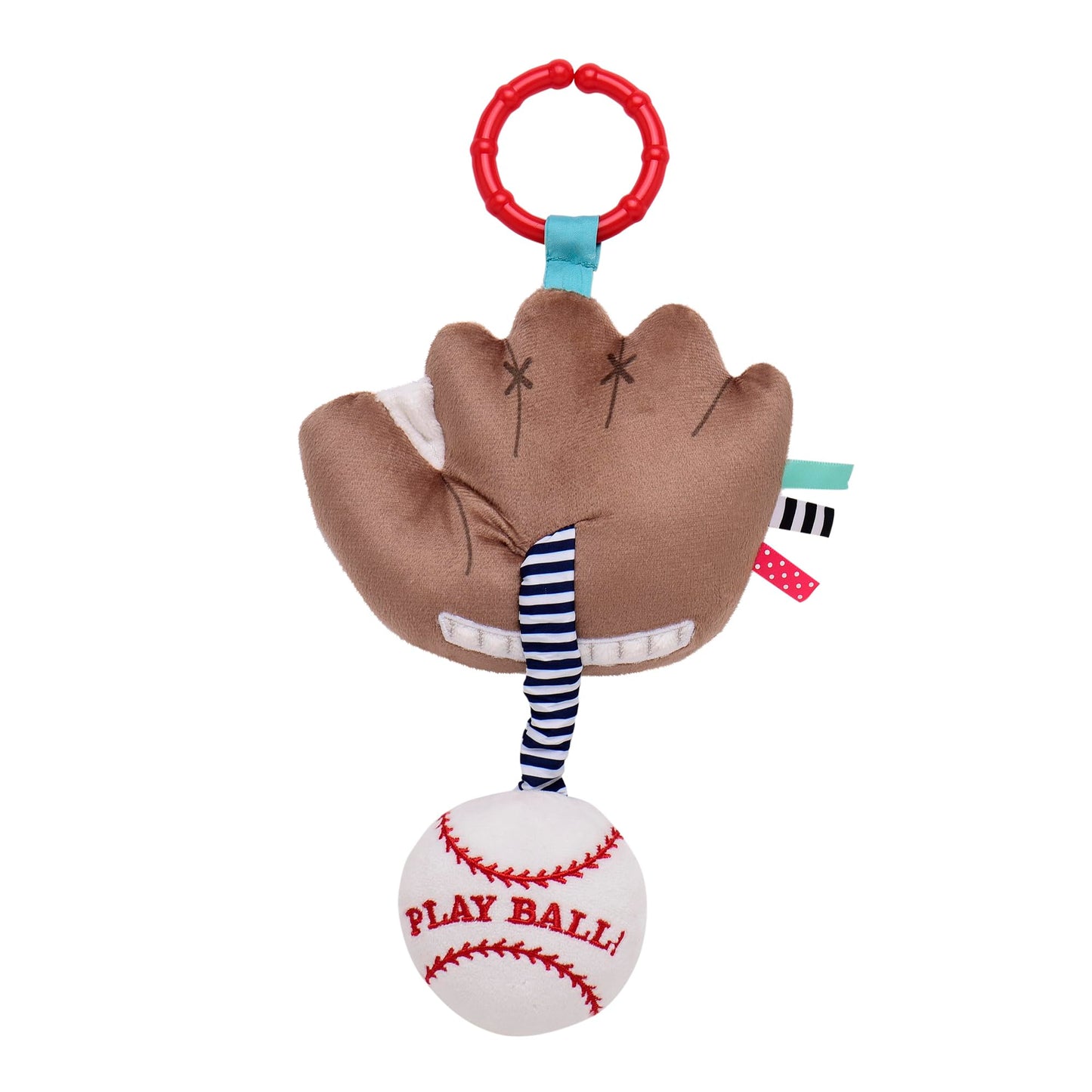 Baby Starters Magic Years Baseball Activity Toy — Pull & Jiggle Vibration, Rattle, Travel Hook (7 inch)