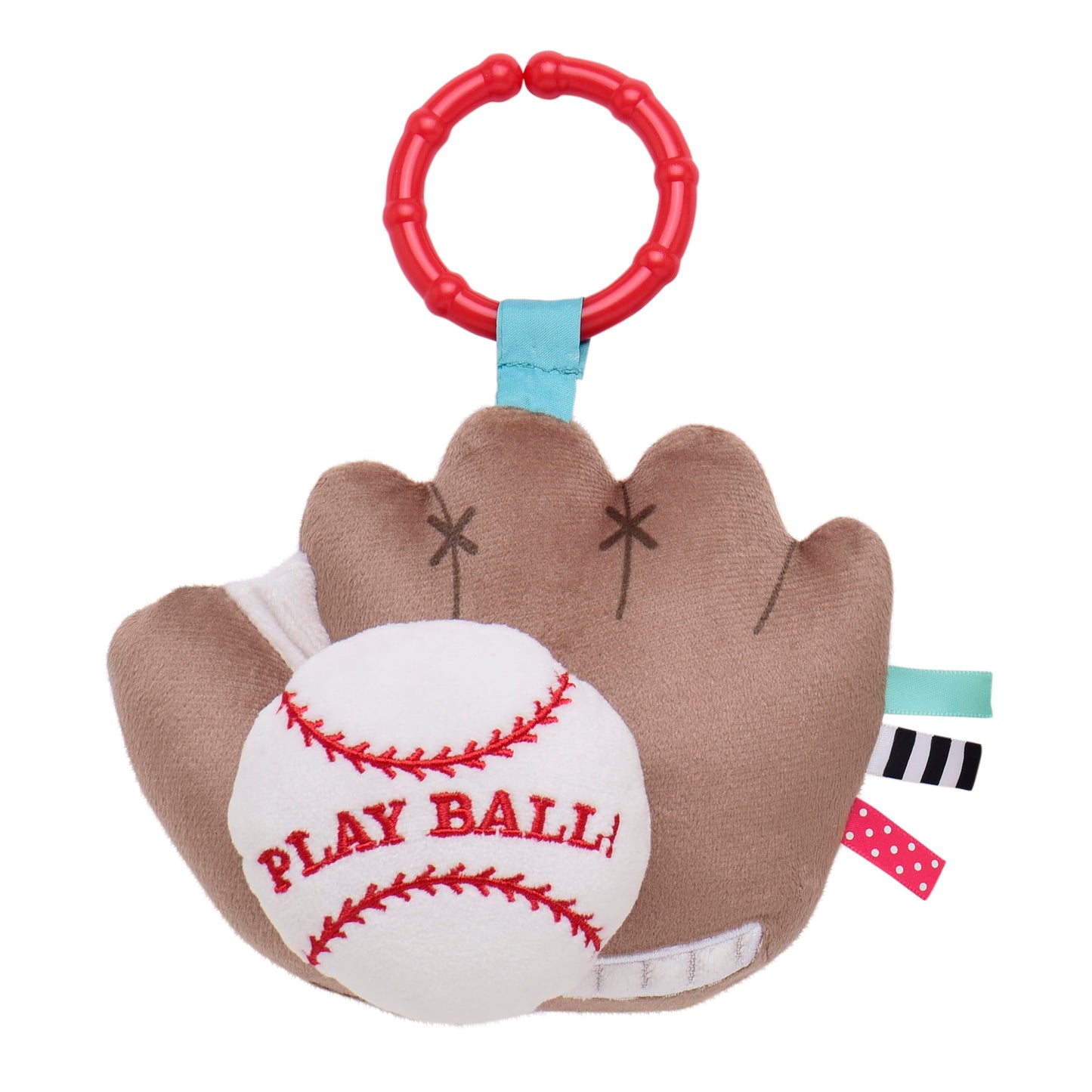 Baby Starters Magic Years Baseball Activity Toy — Pull & Jiggle Vibration, Rattle, Travel Hook (7 inch)