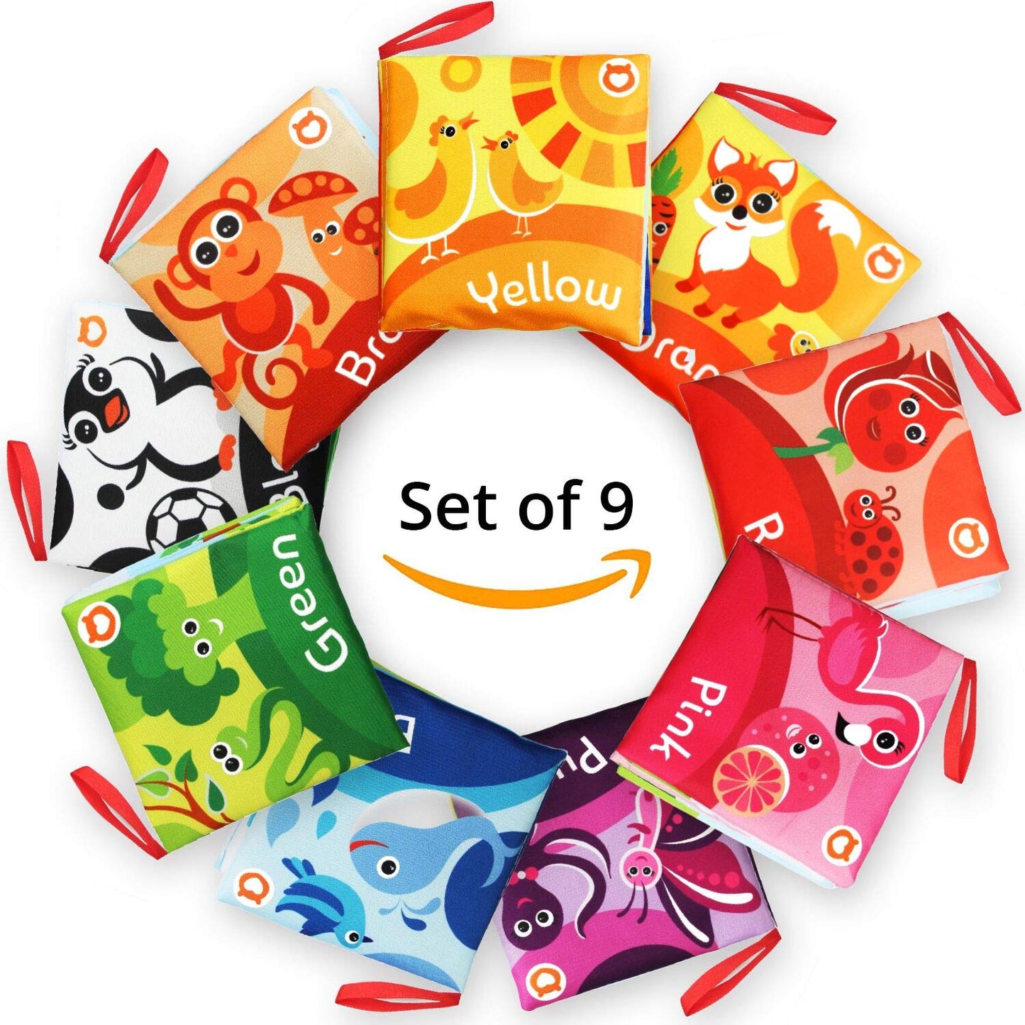 BabyBibi Cloth Books for Babies (Set of 9) – Color Recognition Series