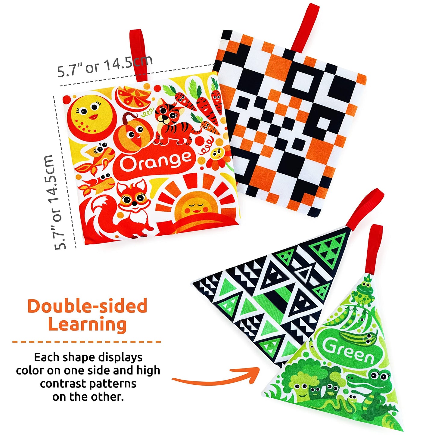 BabyBibi High Contrast Crinkle Shapes – Visual Development Sensory Toy