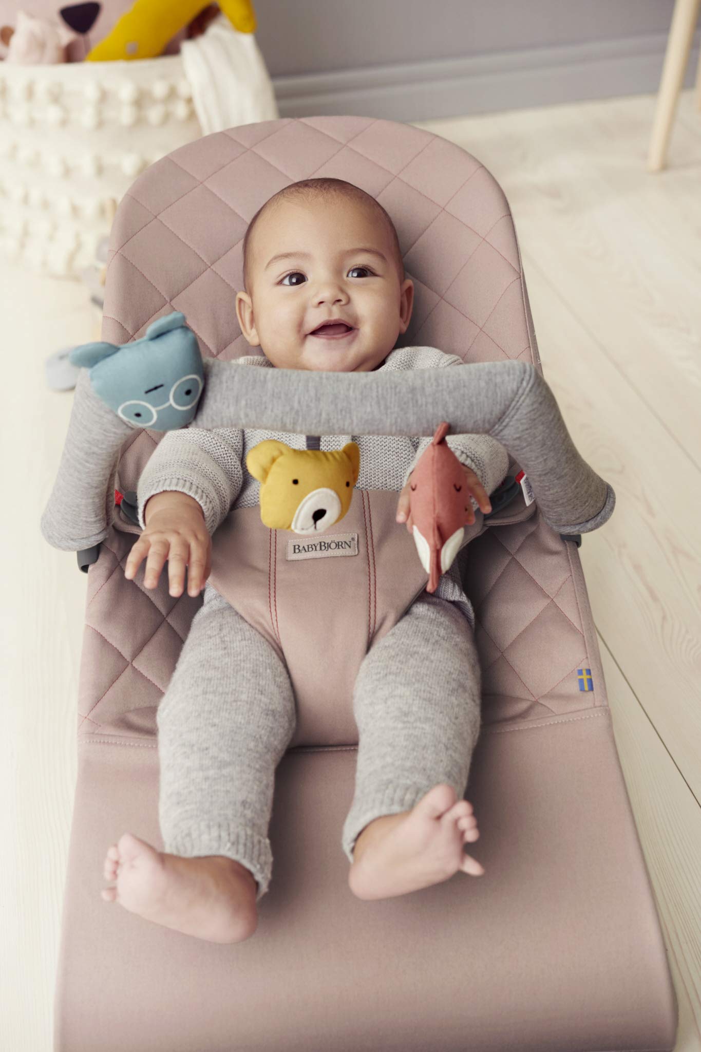 BabyBjörn Soft Friends Toy for Bouncer – Gentle, Engaging Baby Toy