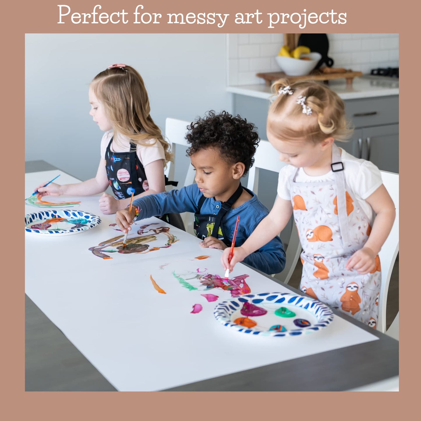 BABYBOET Kids Aprons | Cosmic Collection with Adjustable Neck & Pocket