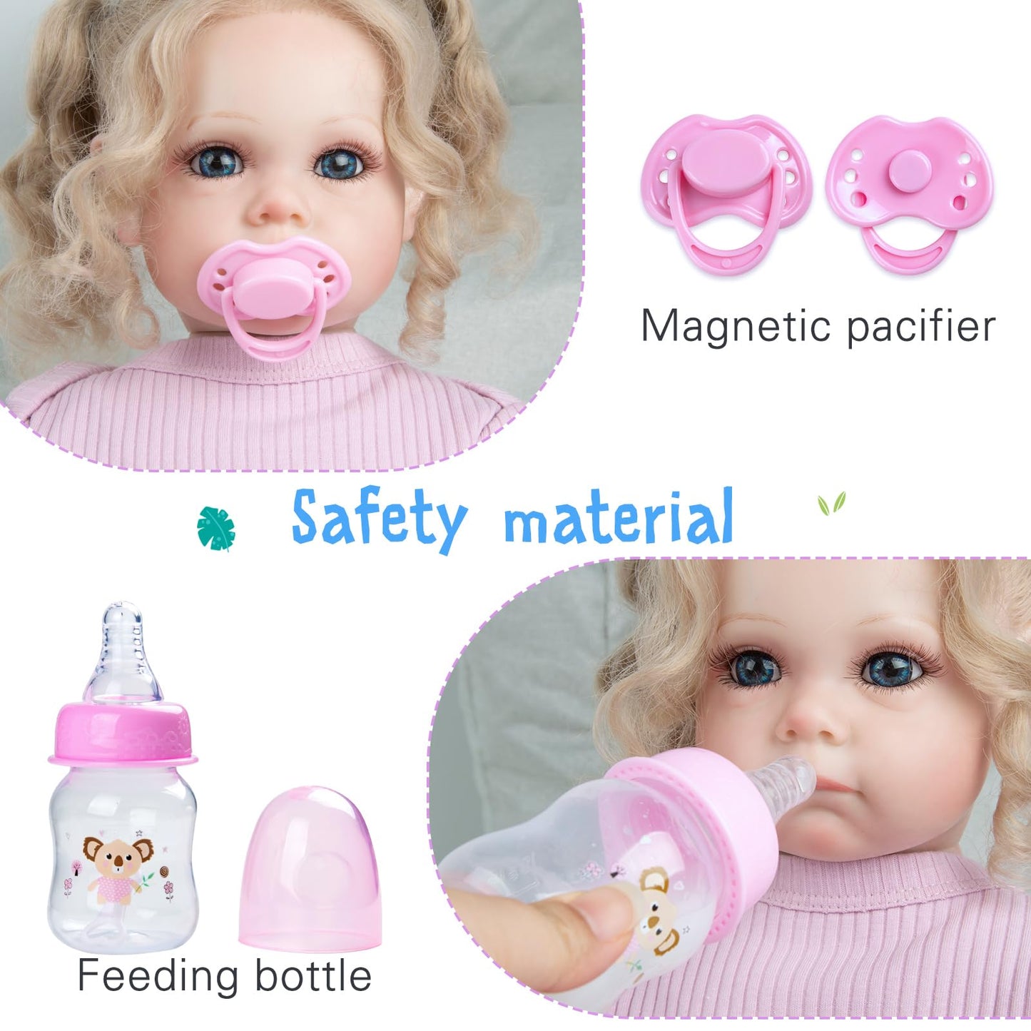 Babyfere 12 Pcs Reborn Doll Clothes Set with Purple Unicorn Backpack for 20-22 Inch Dolls