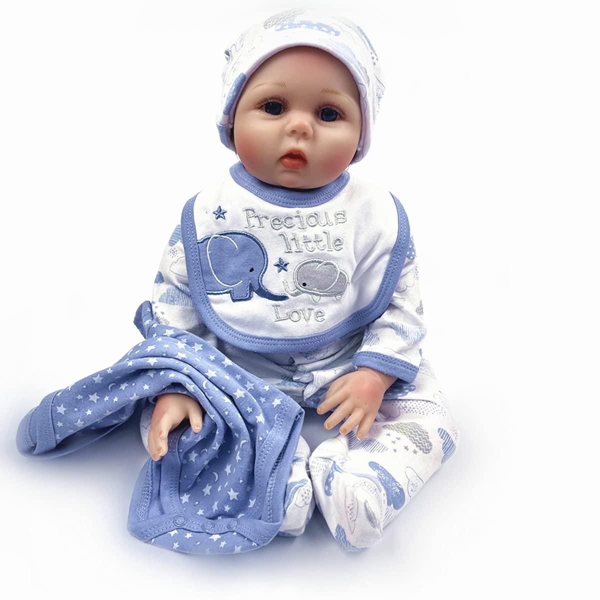 Babyfere Reborn Dolls Boy Clothes 5-Piece Elephant Outfit Set for 20-22 Inch Dolls